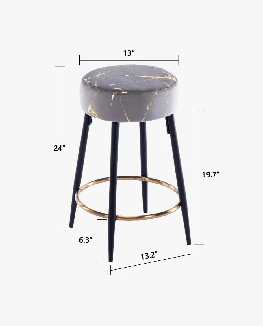 24"/30" Asheville Hot Stamping Bar Stools Set of 2