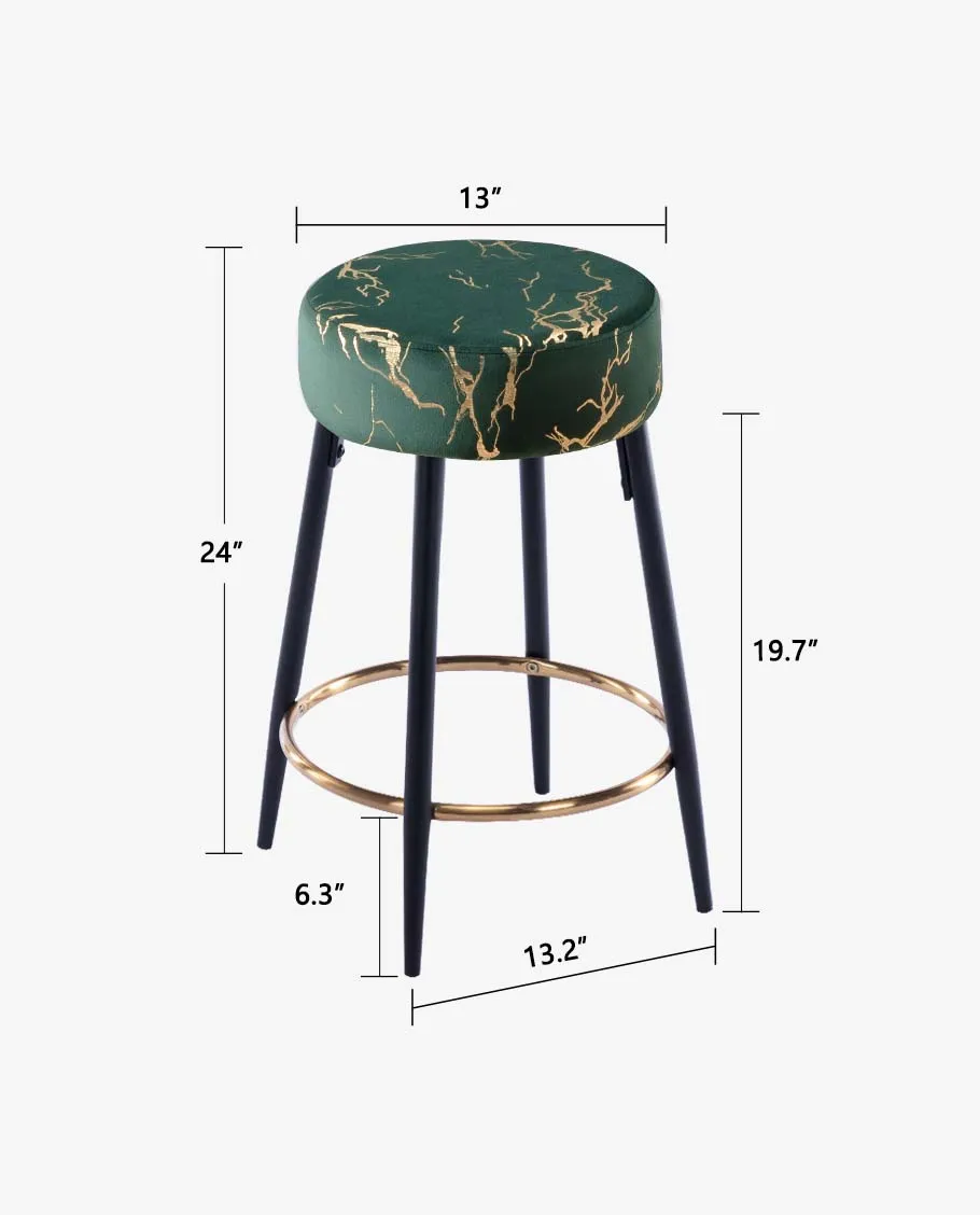 24"/30" Asheville Hot Stamping Bar Stools Set of 2