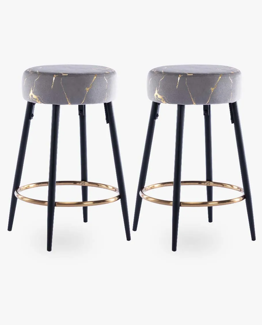 24"/30" Asheville Hot Stamping Bar Stools Set of 2