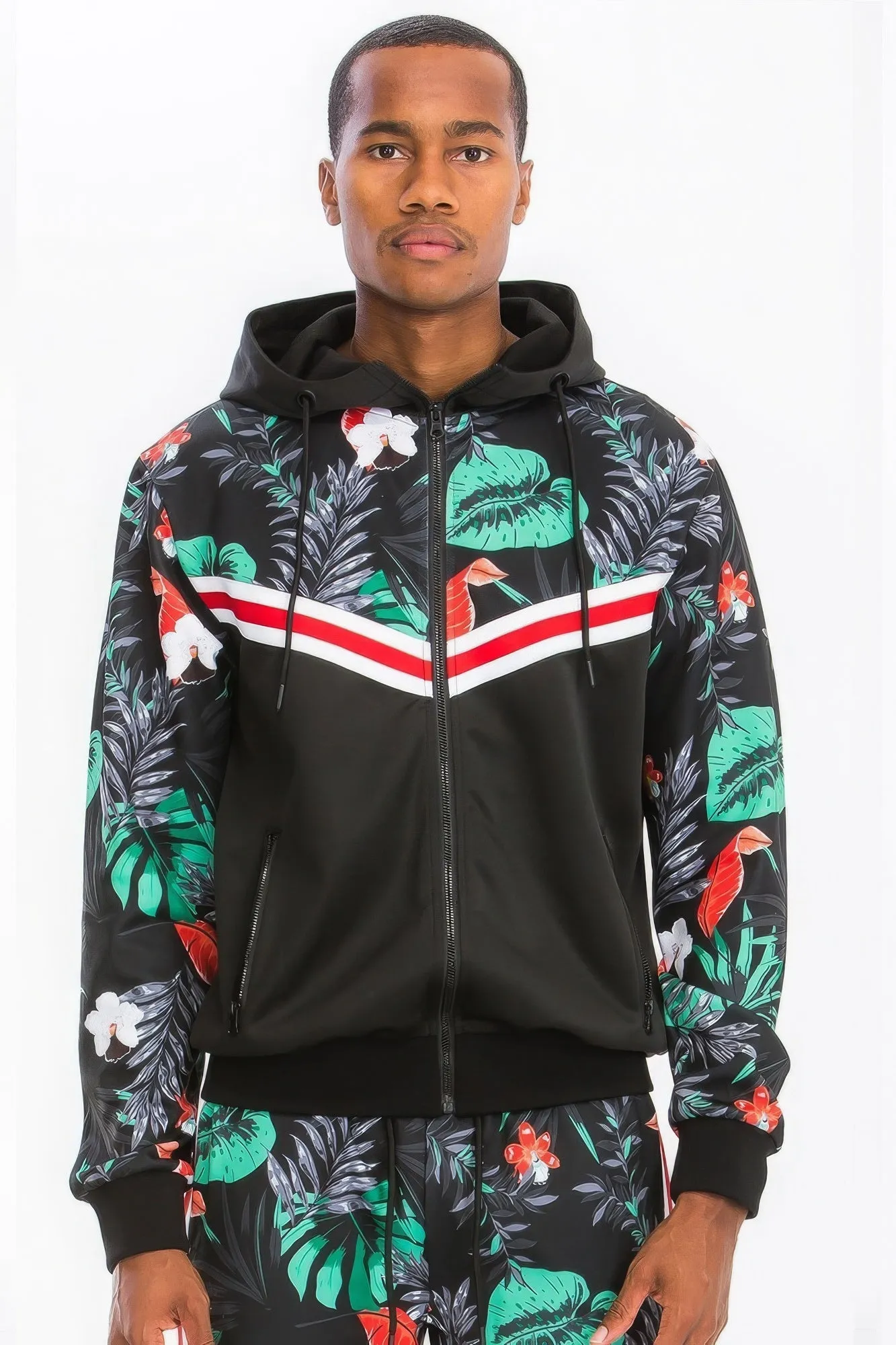 3 Bars Tropical Polyester Tracksuit