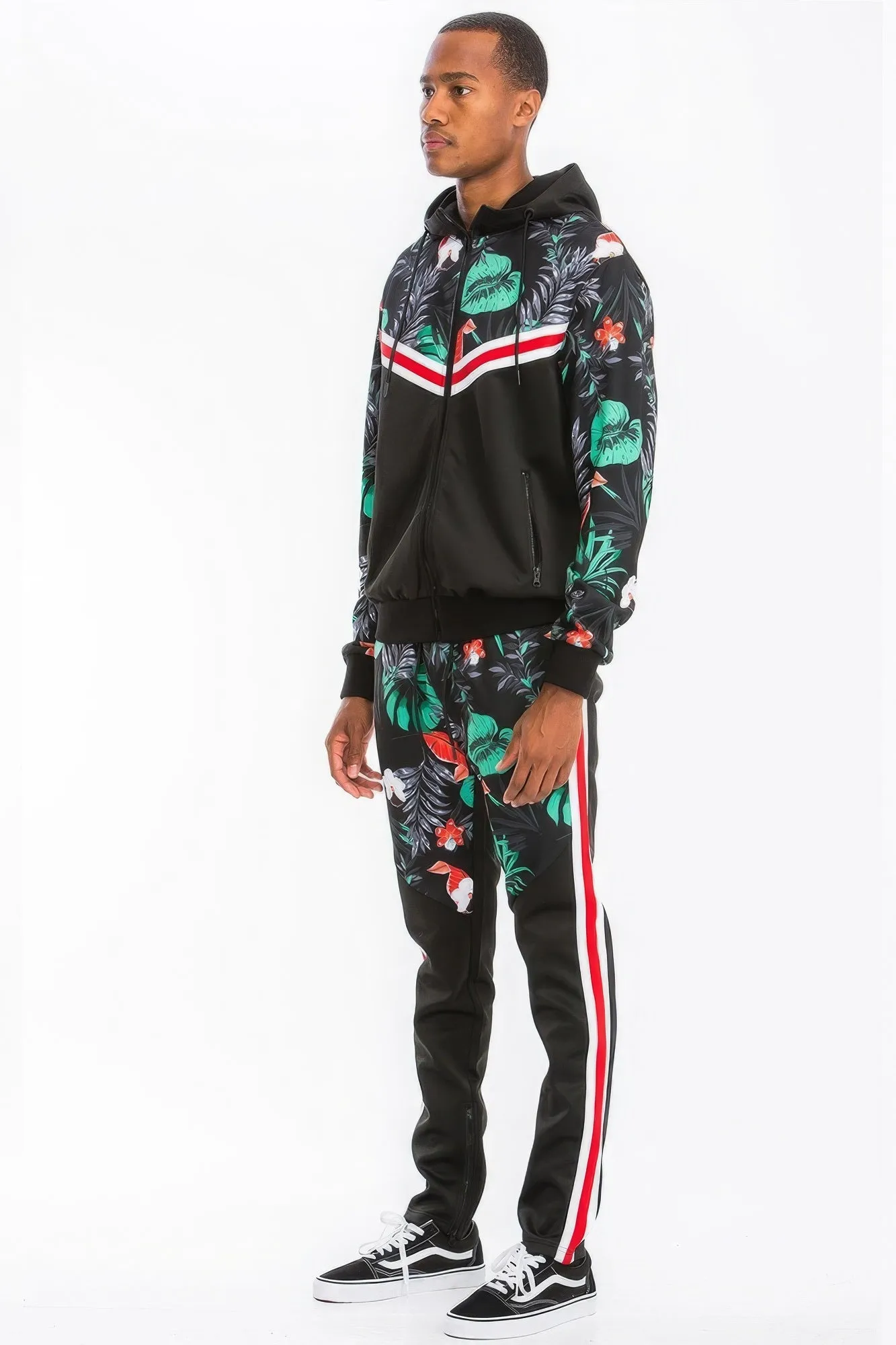 3 Bars Tropical Polyester Tracksuit