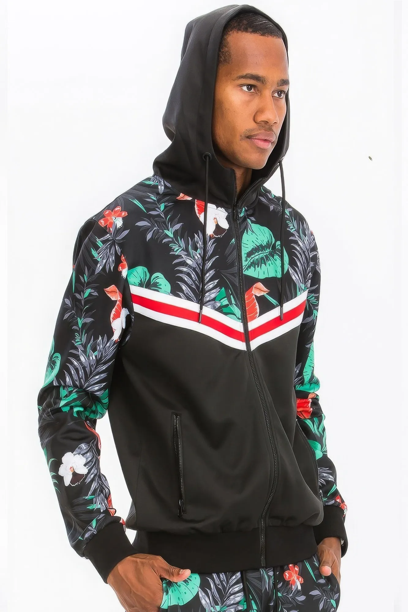 3 Bars Tropical Polyester Tracksuit