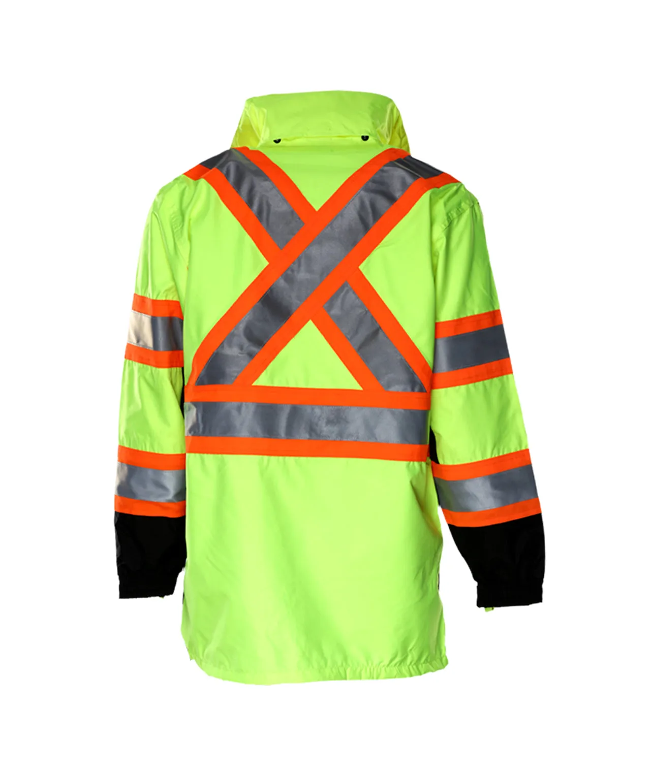 431CXLB Safety X-Back DOT Jacket: Hi-Vis Parka Coat: Breathable Waterproof Hooded