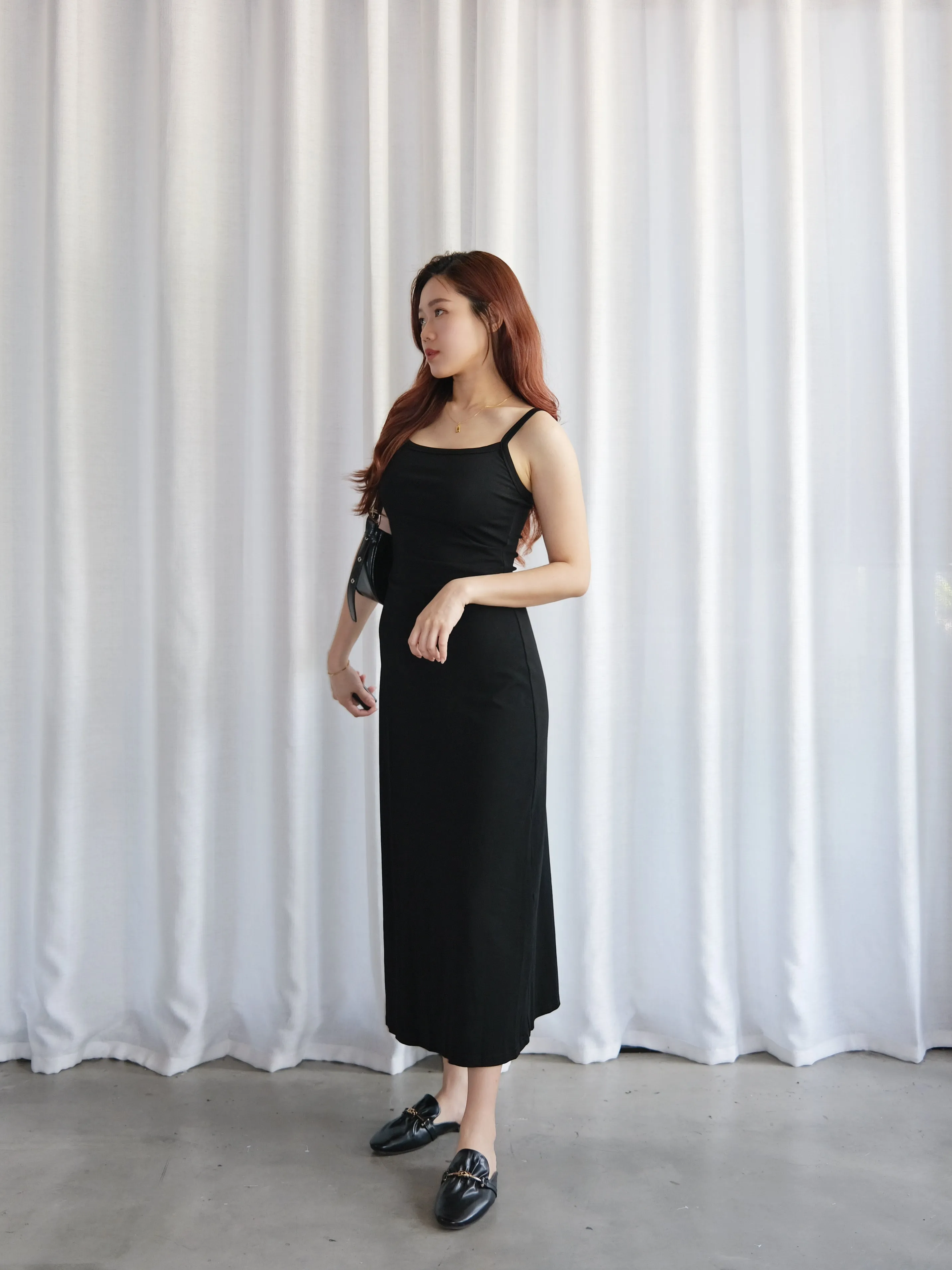 ACEWIN Strappy Bodycon Maxi Dress (Free Size) 703275