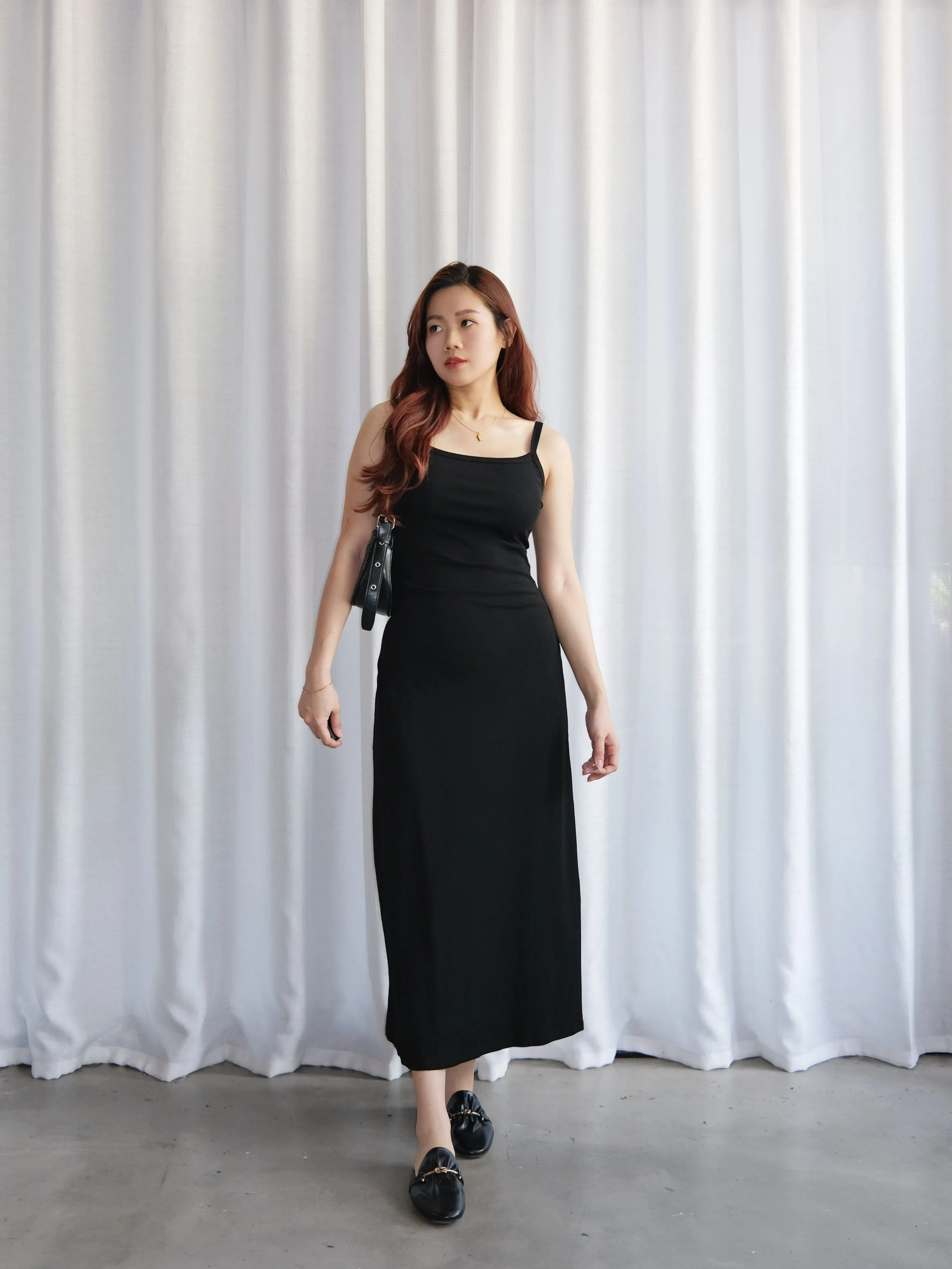 ACEWIN Strappy Bodycon Maxi Dress (Free Size) 703275