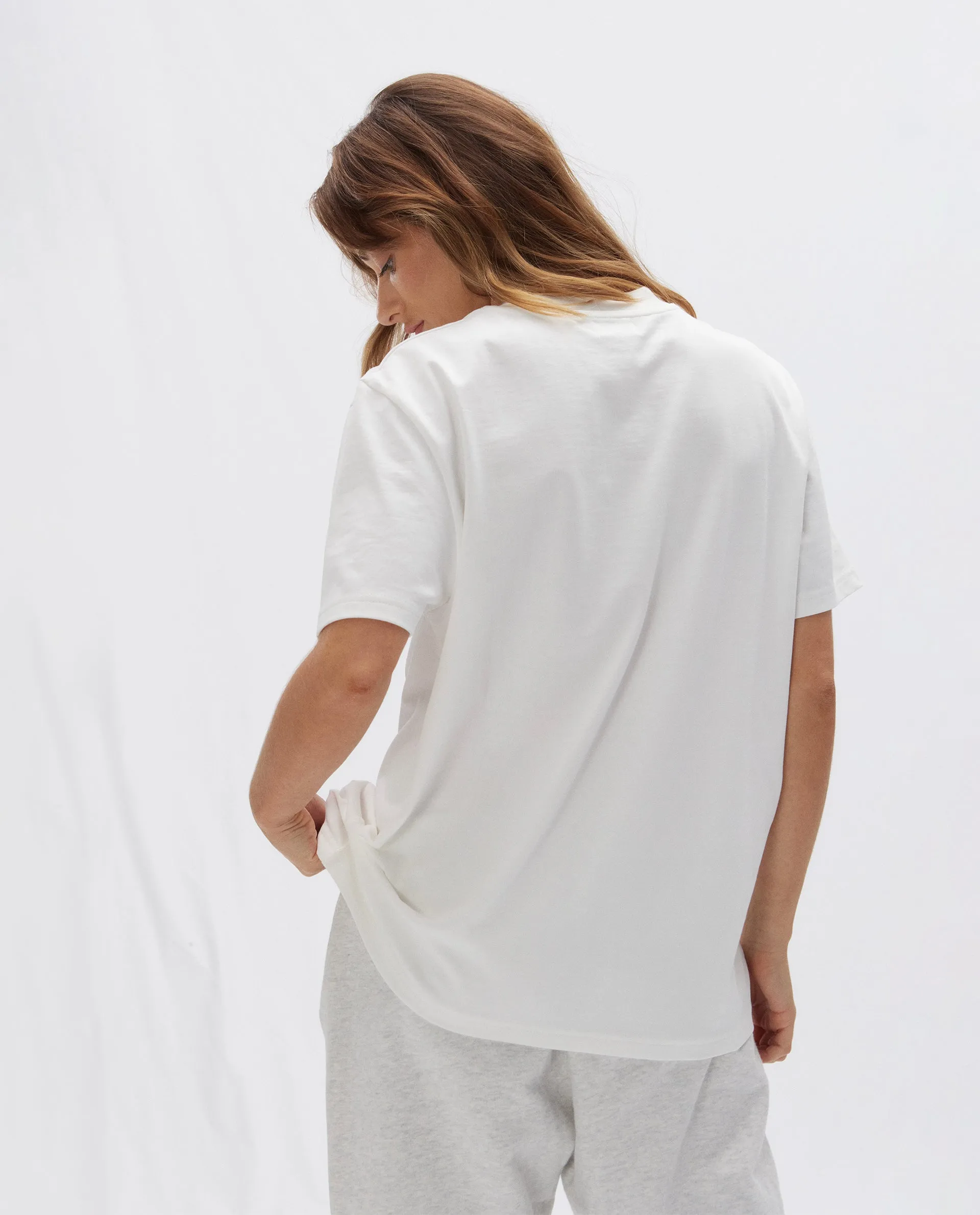 Adanola Sport Short Sleeve Oversized T-Shirt - White