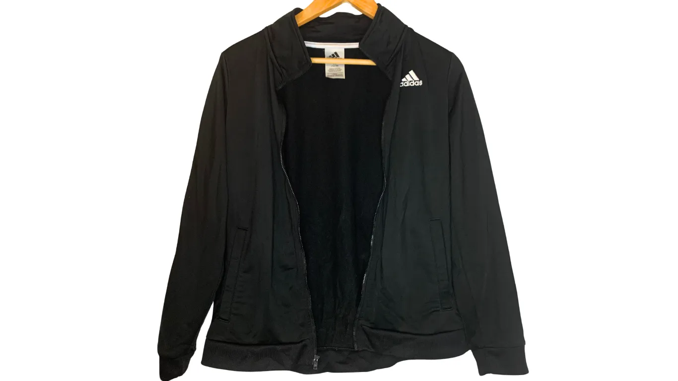 Adidas Classic Black Track Jacket, L