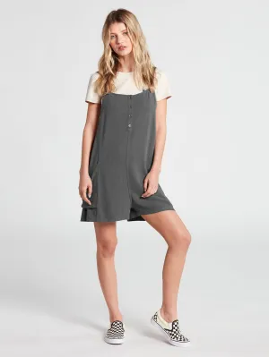 All In For This Romper - Charcoal