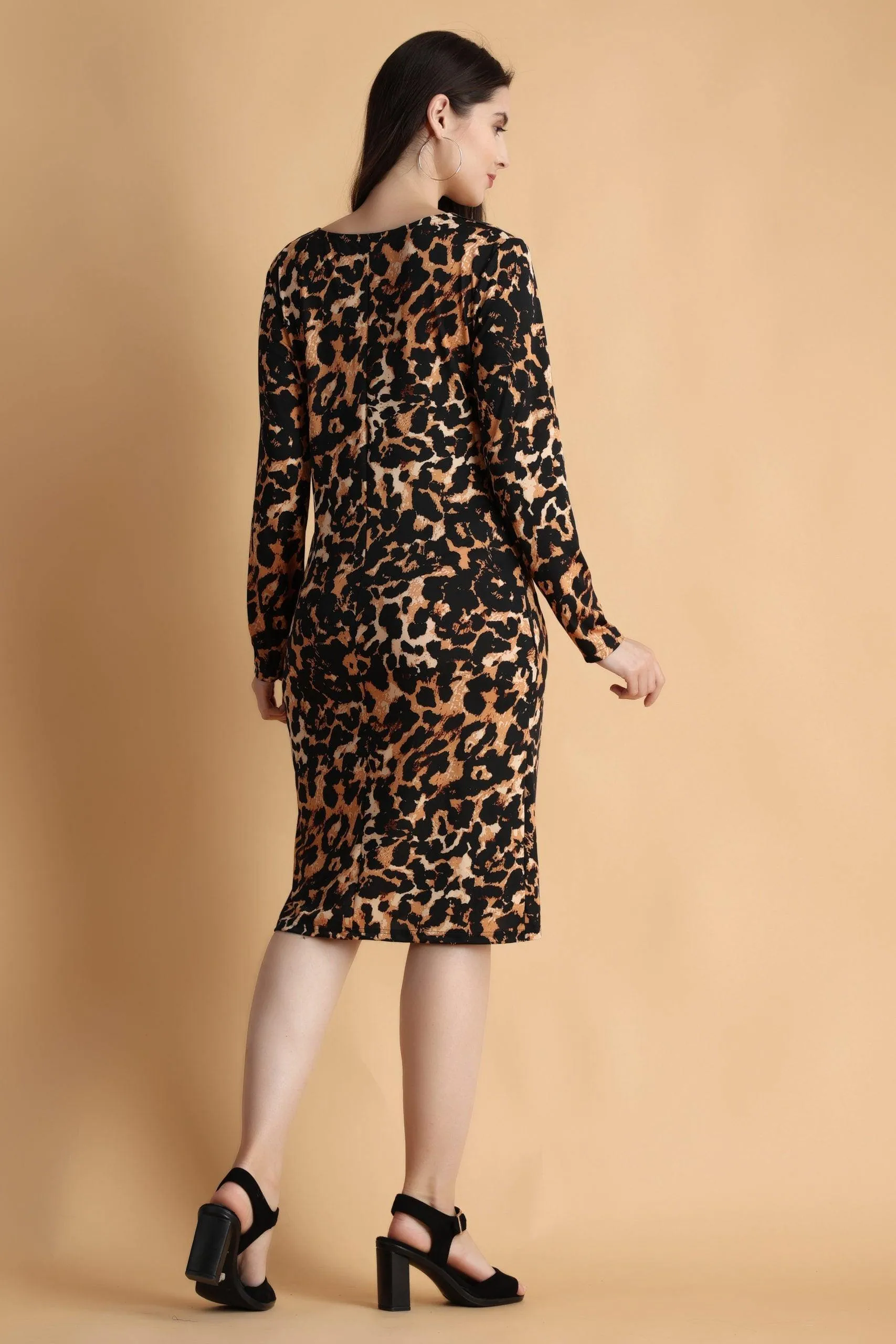 Animal Printed Bodycon Dress