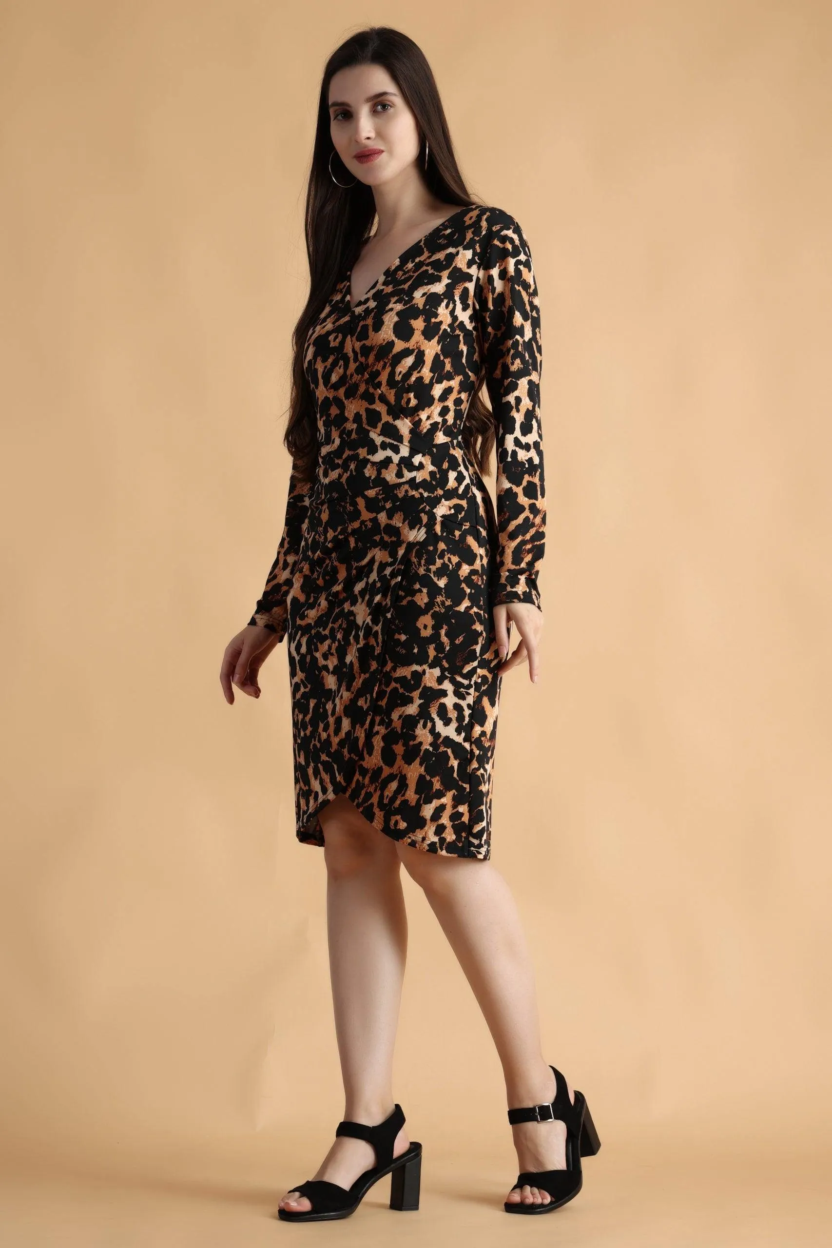 Animal Printed Bodycon Dress