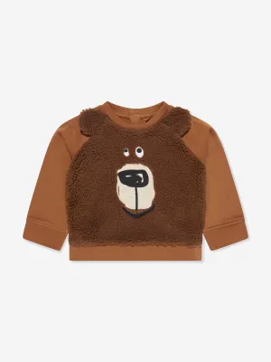 Baby Boys Bear Sweatshirt in Brown