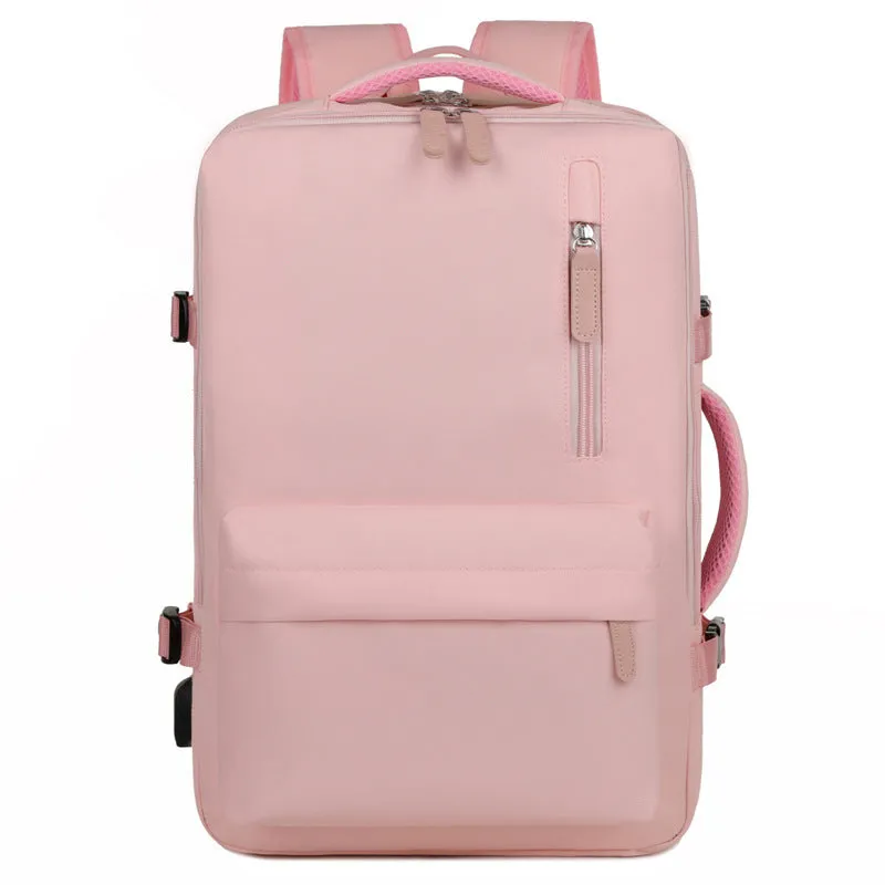 Backpack Women's Short-Distance Travel Bag Business Trip Large Capacity Schoolbag High Sense Men's Expansion Computer Backpack