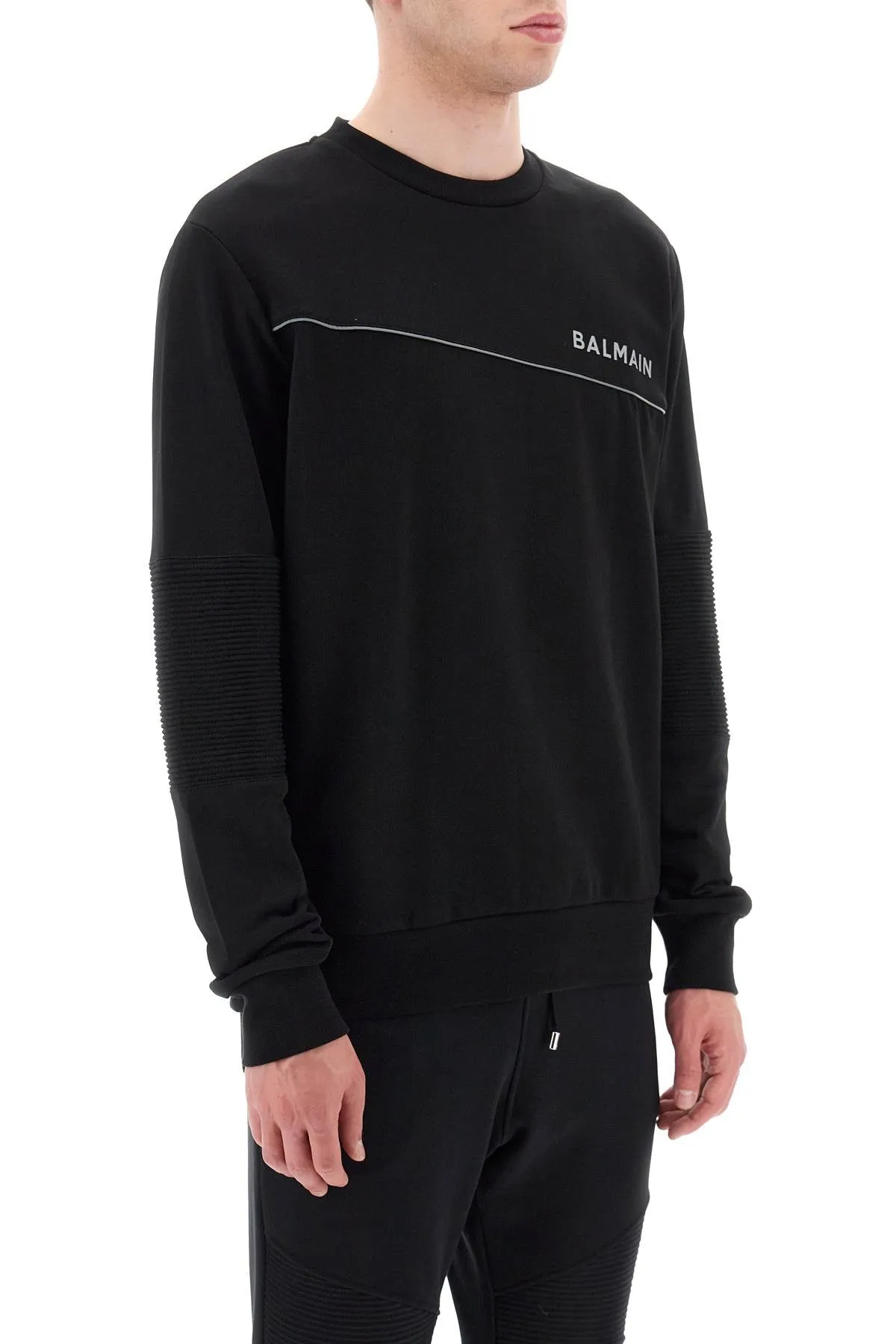 Balmain reflective logo sweatshirt