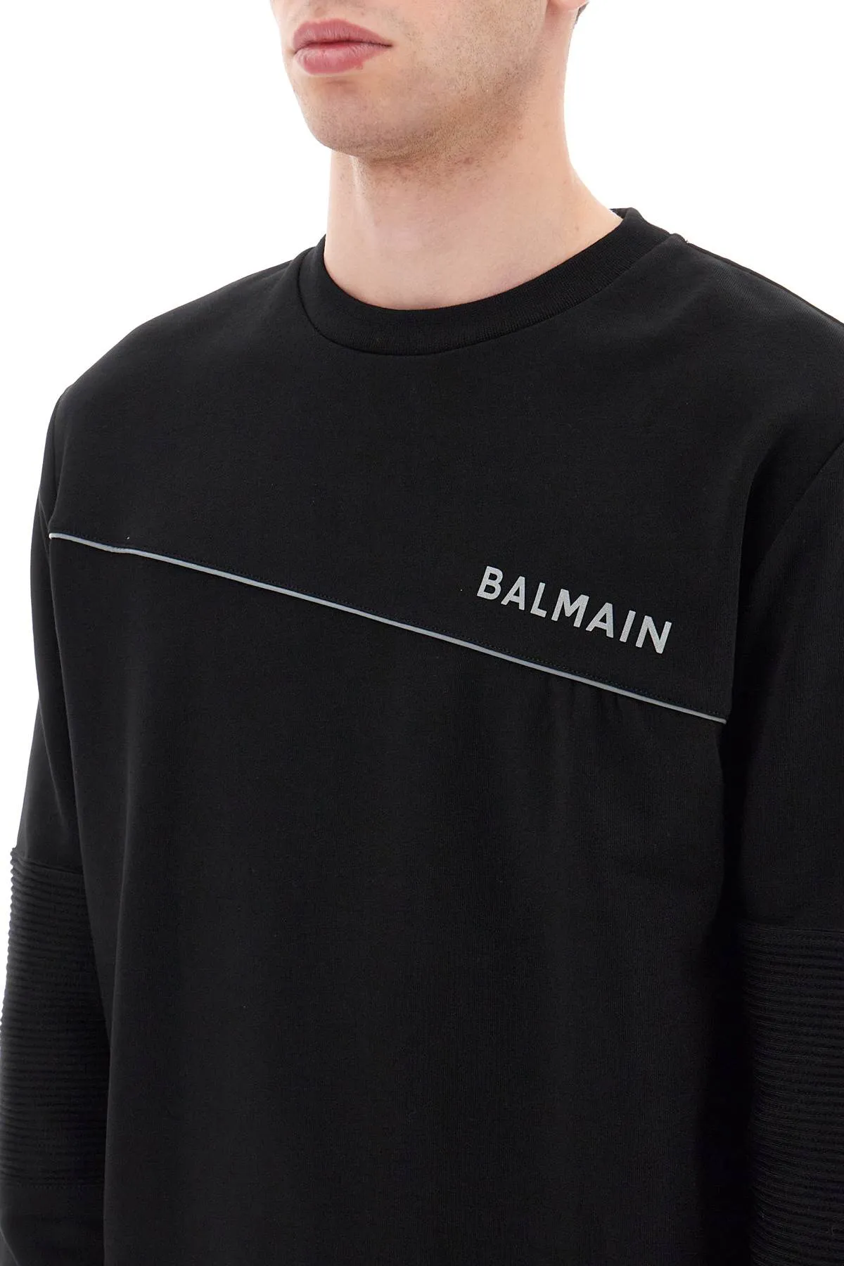 Balmain reflective logo sweatshirt