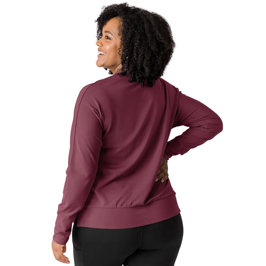 Bamboo Maternity & Nursing Crew Neck Sweatshirt | Fig