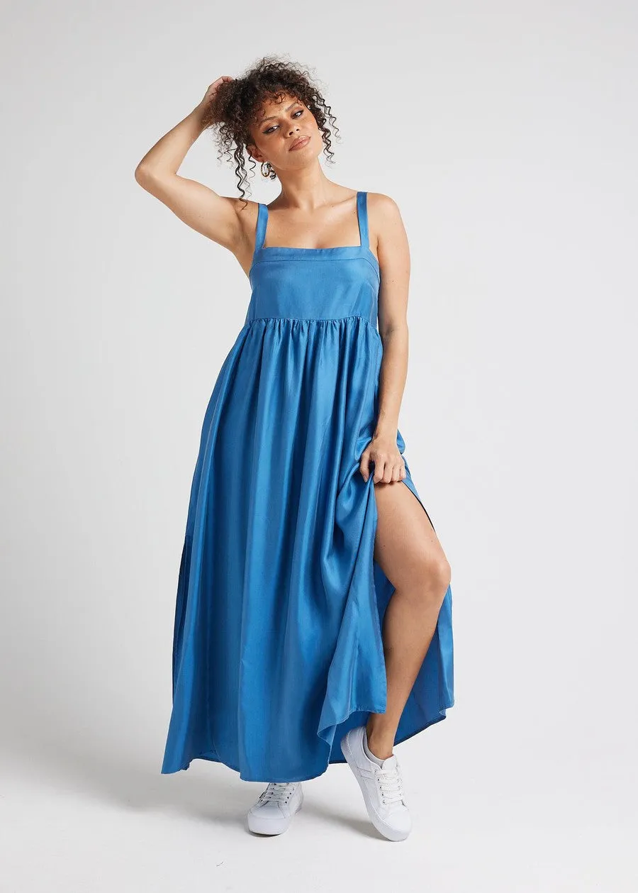 Begonia Sleeveless Silk Maxi Dress