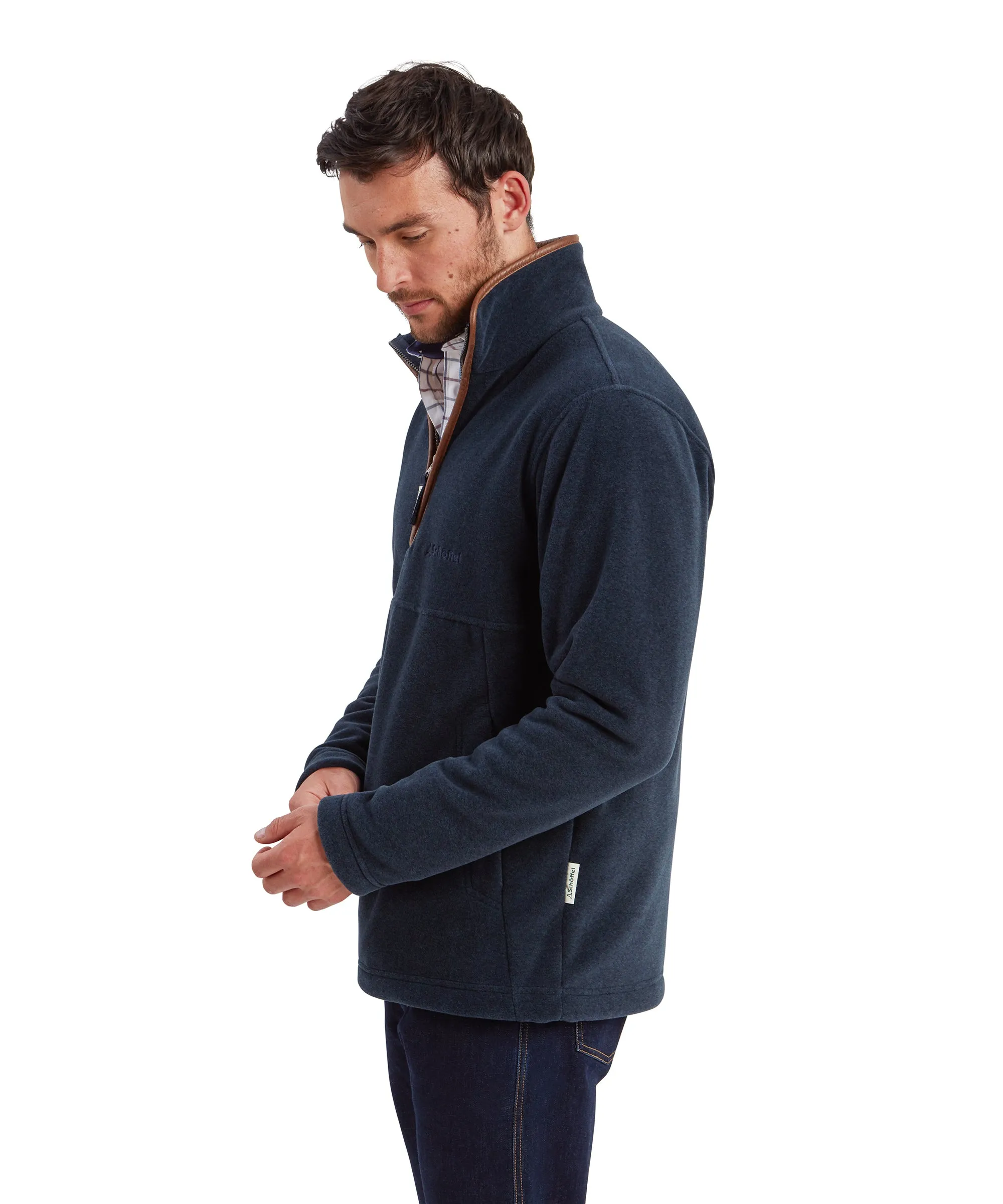 Berkeley Quarter Zip Fleece - Petrol Blue