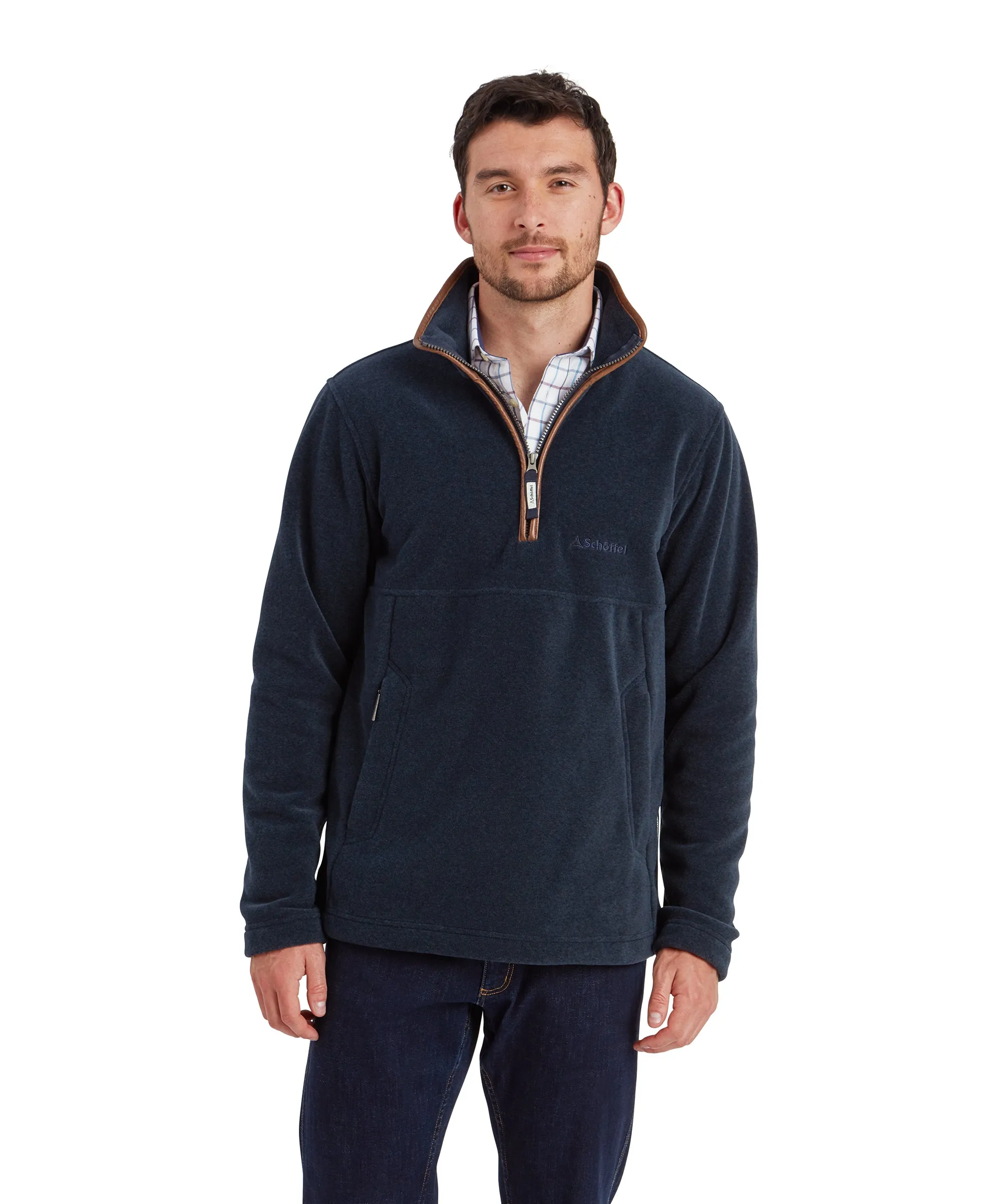 Berkeley Quarter Zip Fleece - Petrol Blue