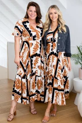 Bethany Maxi Dress Sahara Print