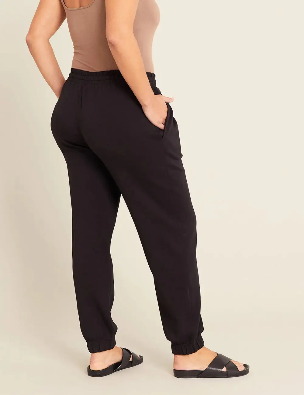 Black Unisex Cuffed Bamboo Limited Edition Sweat Pants