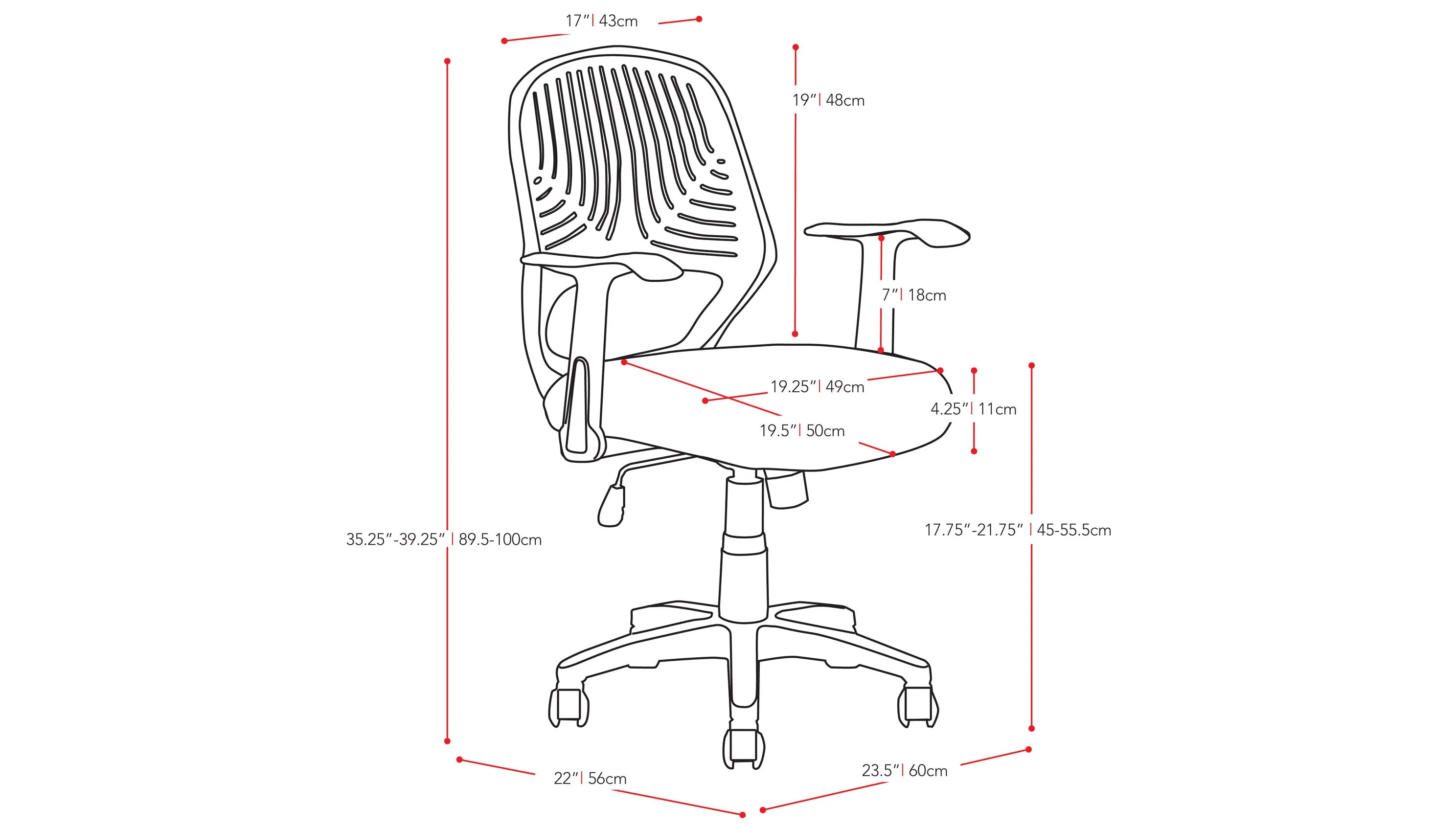 Blue Mesh Office Chair