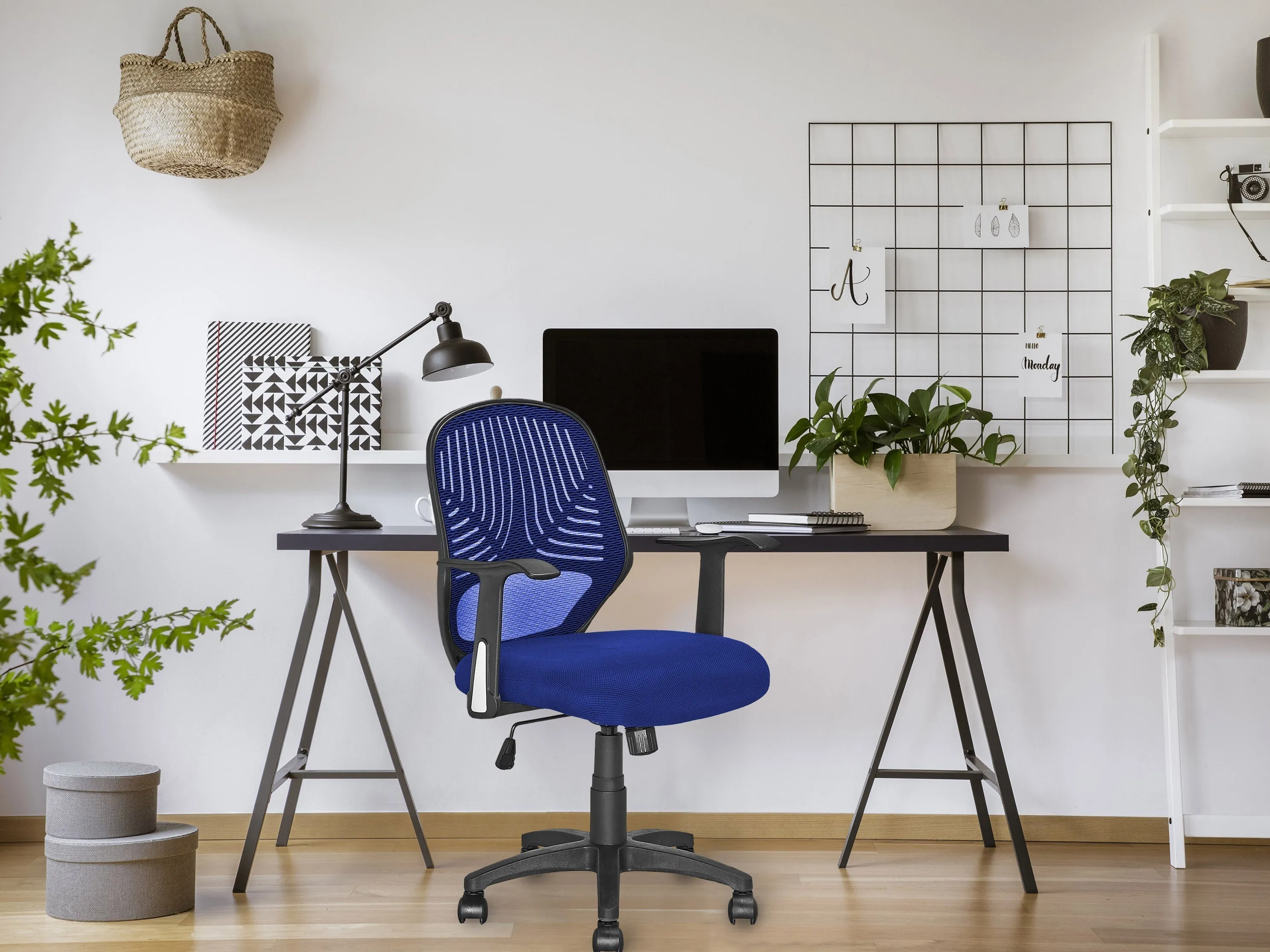 Blue Mesh Office Chair