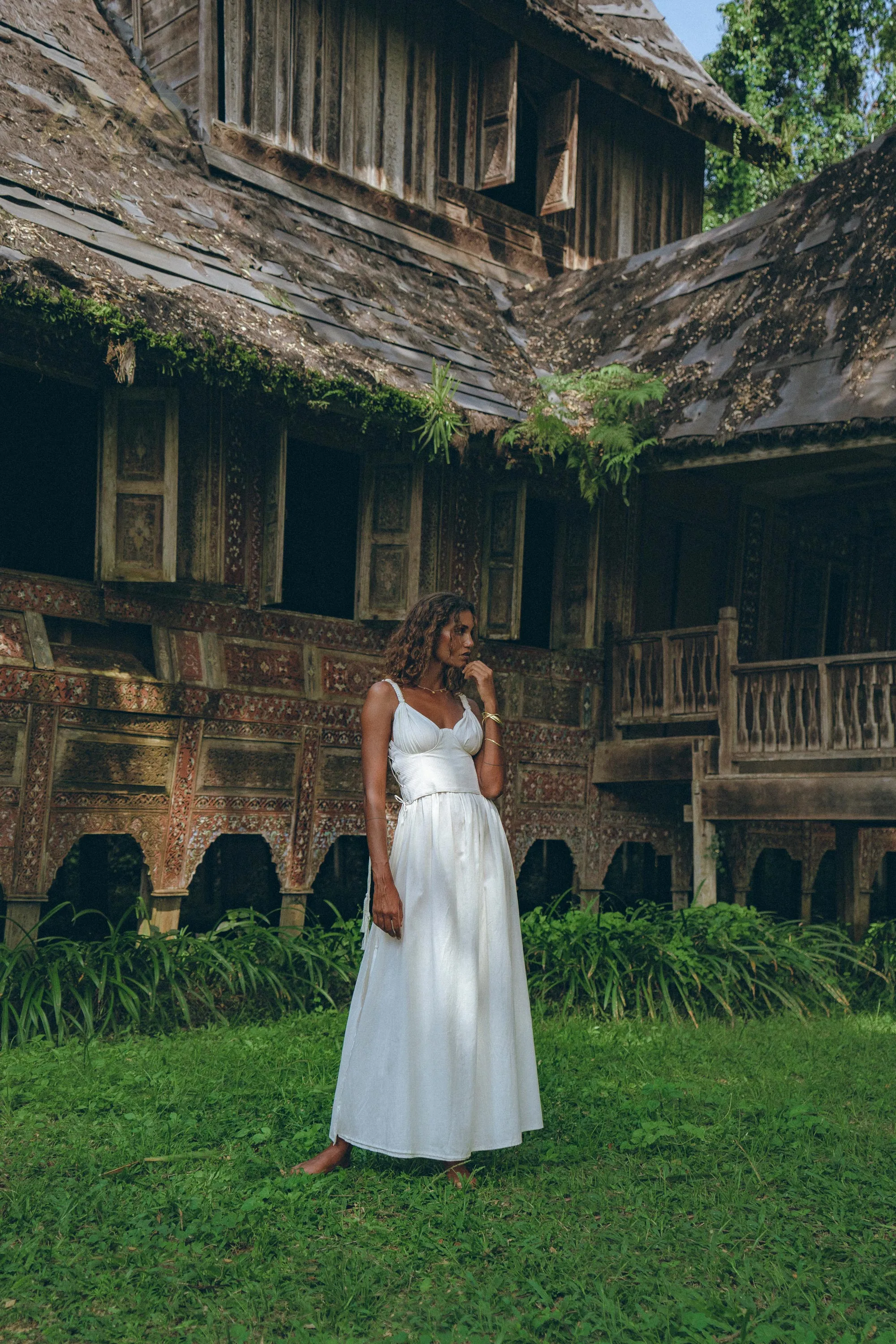 Boho Beach Macrame Wedding Dress • Off-White Multiway Bohemian Dress