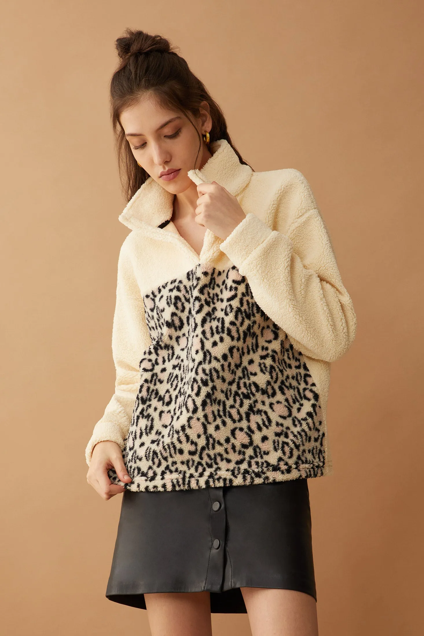 Bristol Animal Print Fleece Jacket