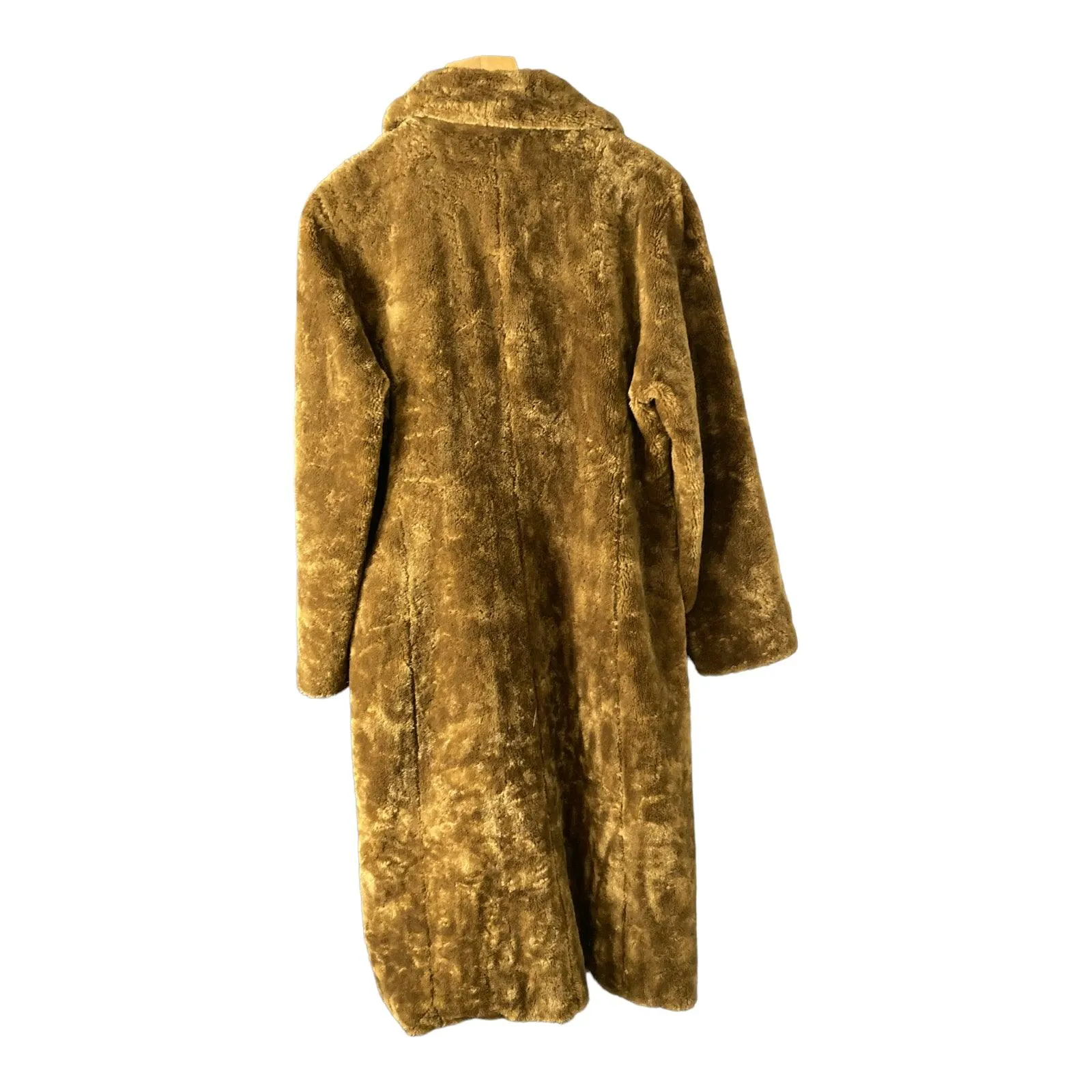 Browns Faux Fur Caramel Long Sleeved Coat UK Size 16