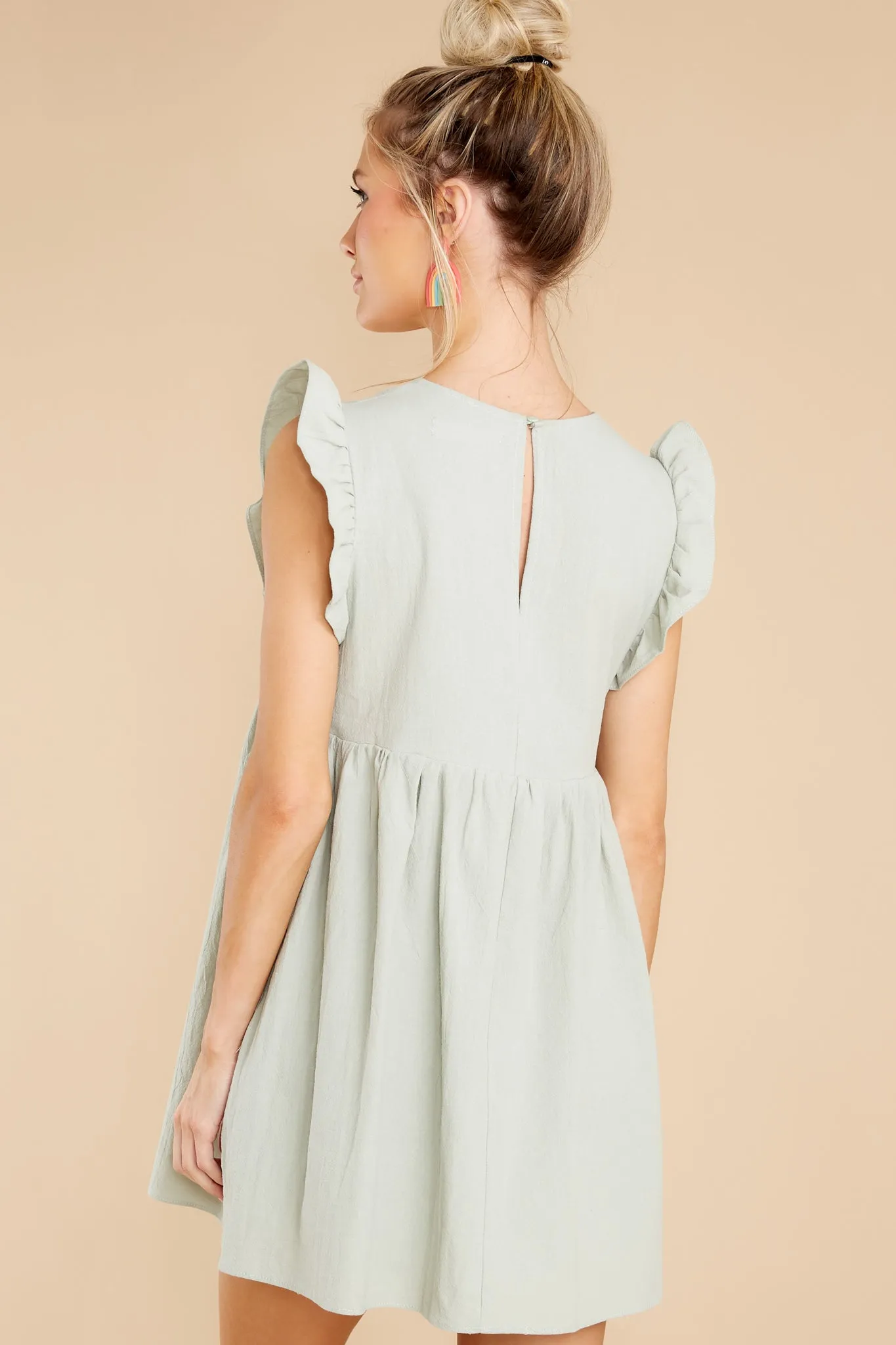 Call Me Angel Light Sage Romper Dress