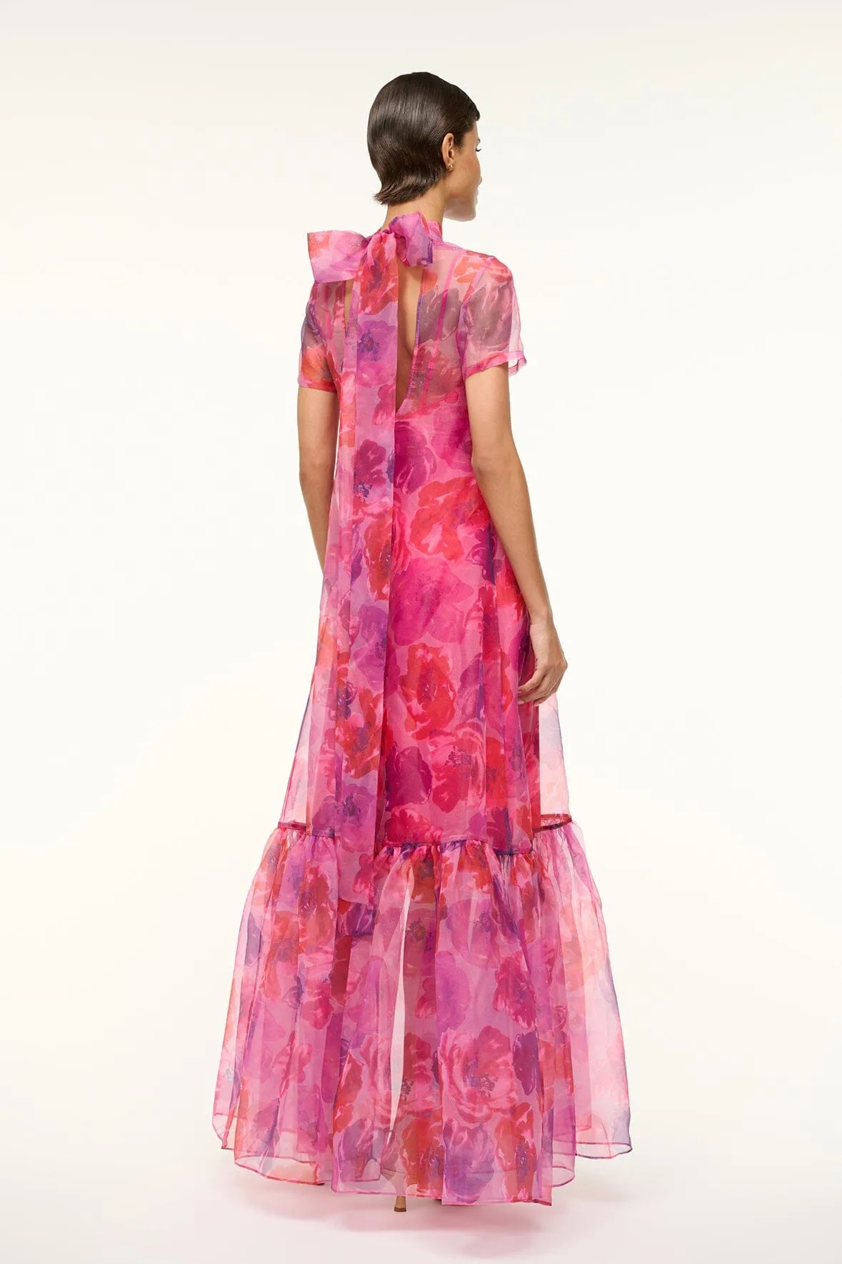 CALLUNA DRESS | MAGENTA PAINTED FLORAL