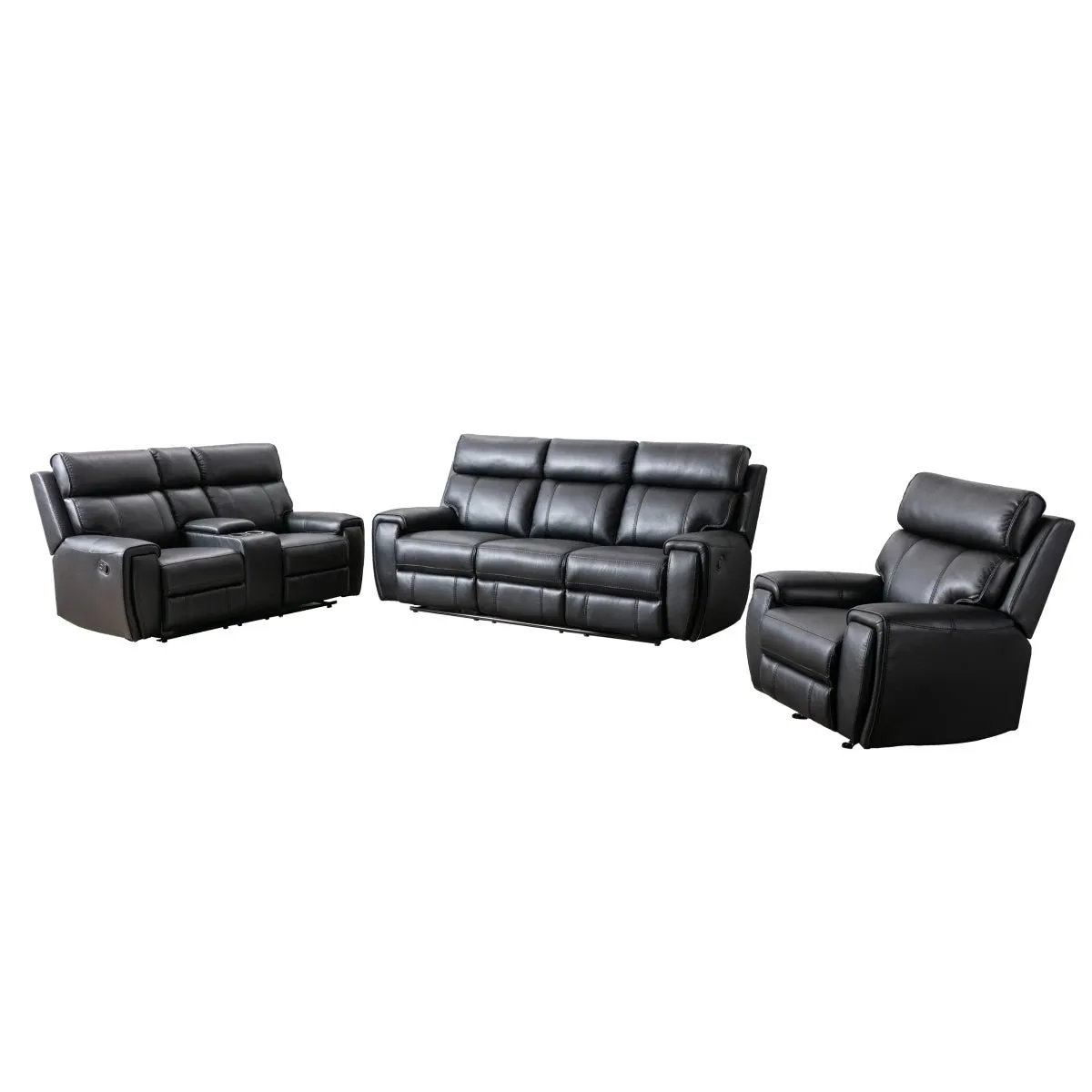 Carnegie Black Reclining Set