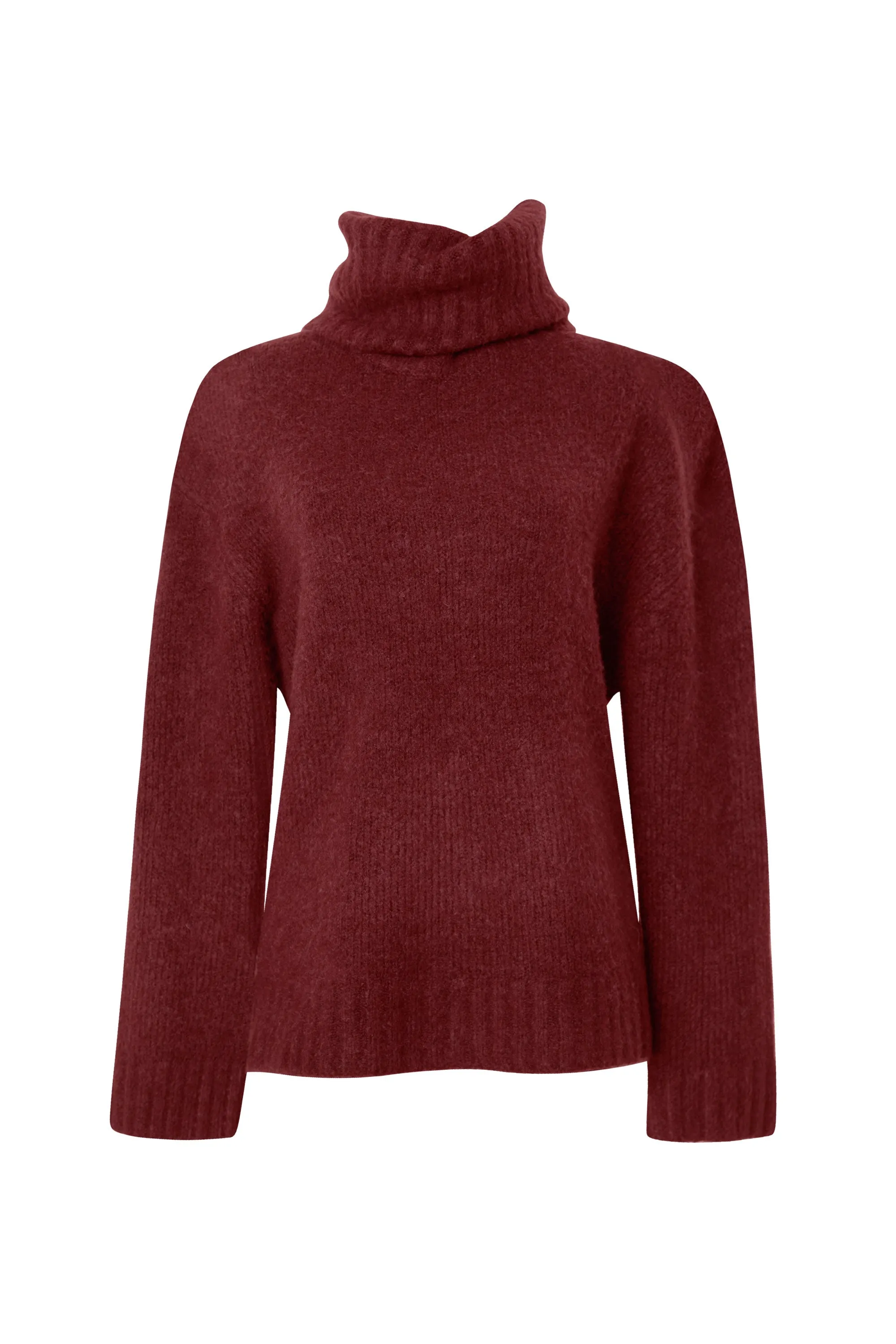 Carson Burgundy Oversized Sweater