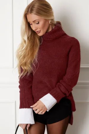 Carson Burgundy Oversized Sweater