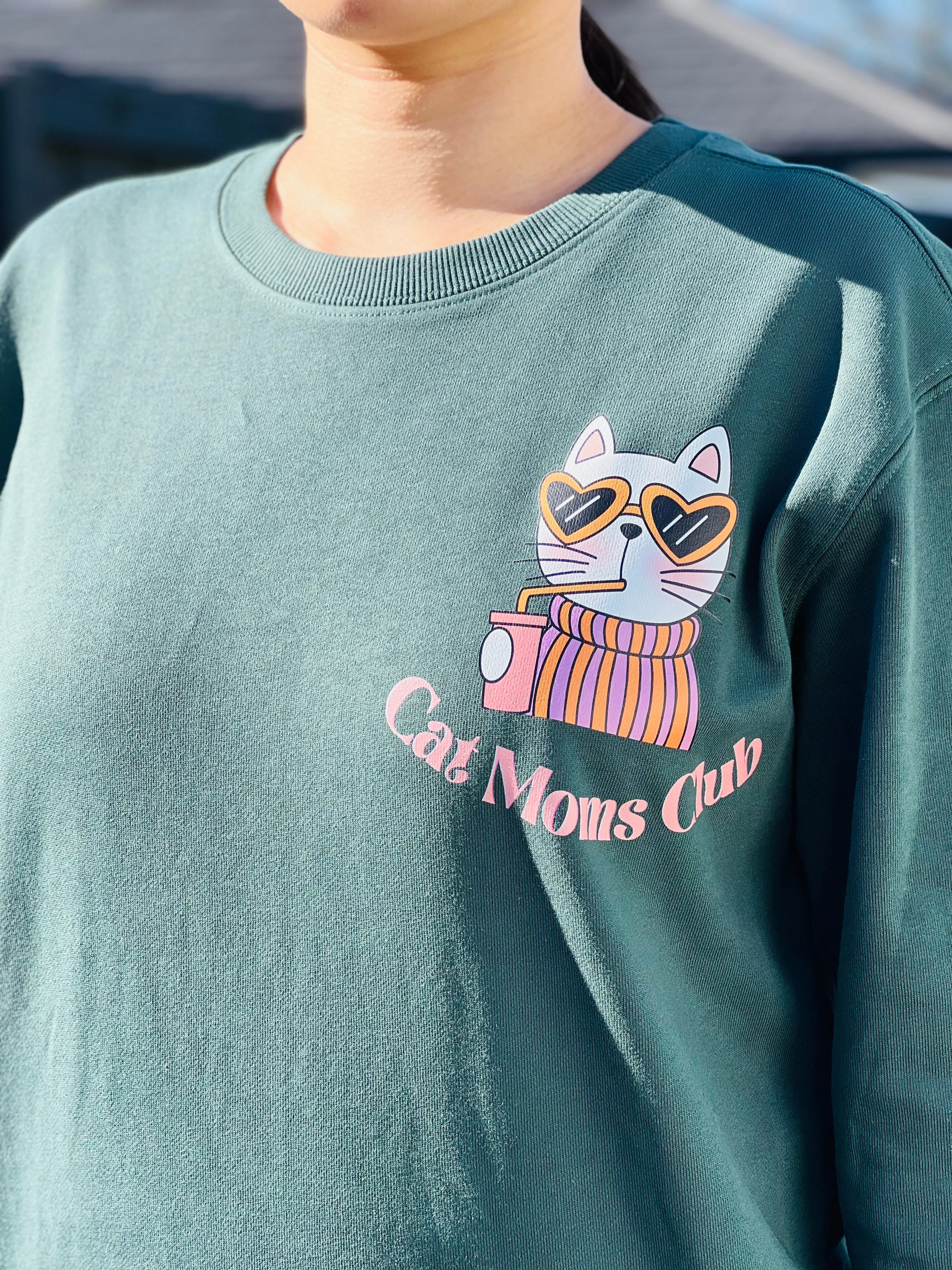 Cat Moms Club Crewneck Sweater by Little Hero Kids