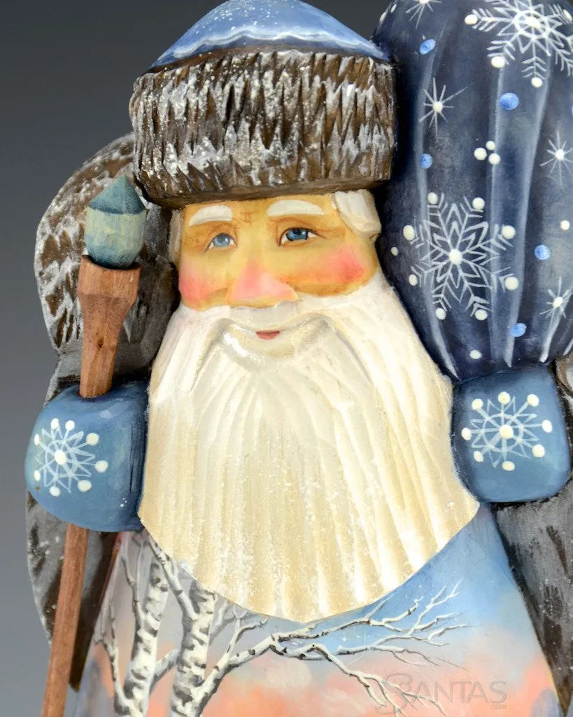 Christmas Dawn - Blue Scenic Russian Santa