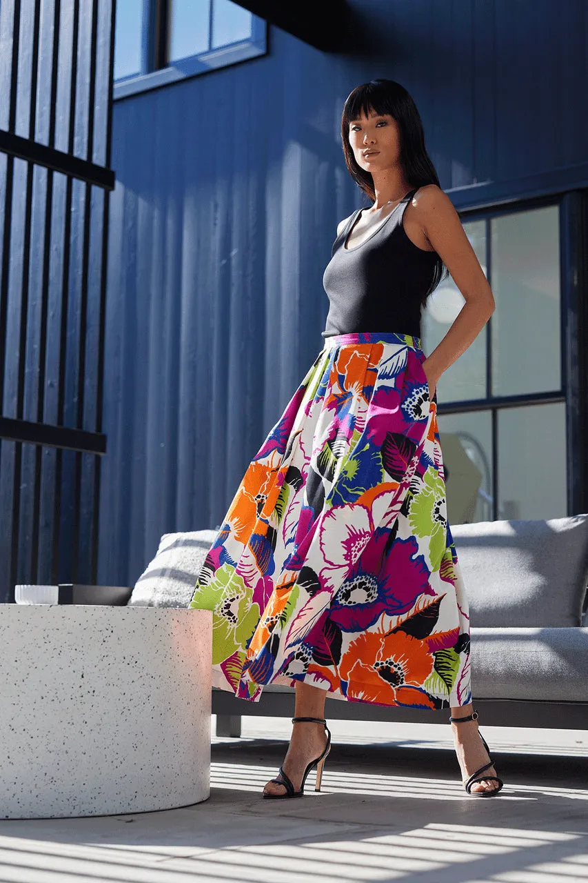 Cote D'Azur Cotton Chino Maxi Skirt