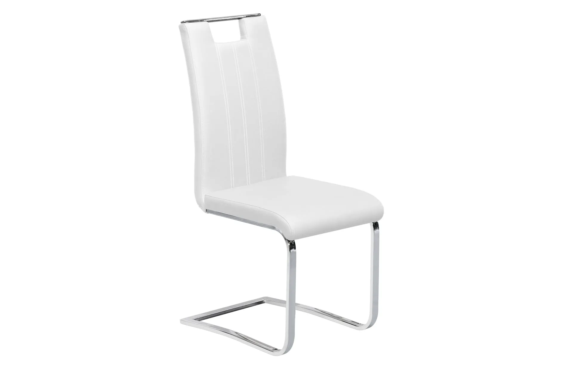 Cynthia 5 Piece Dining Set with Zane Chair in White Leather