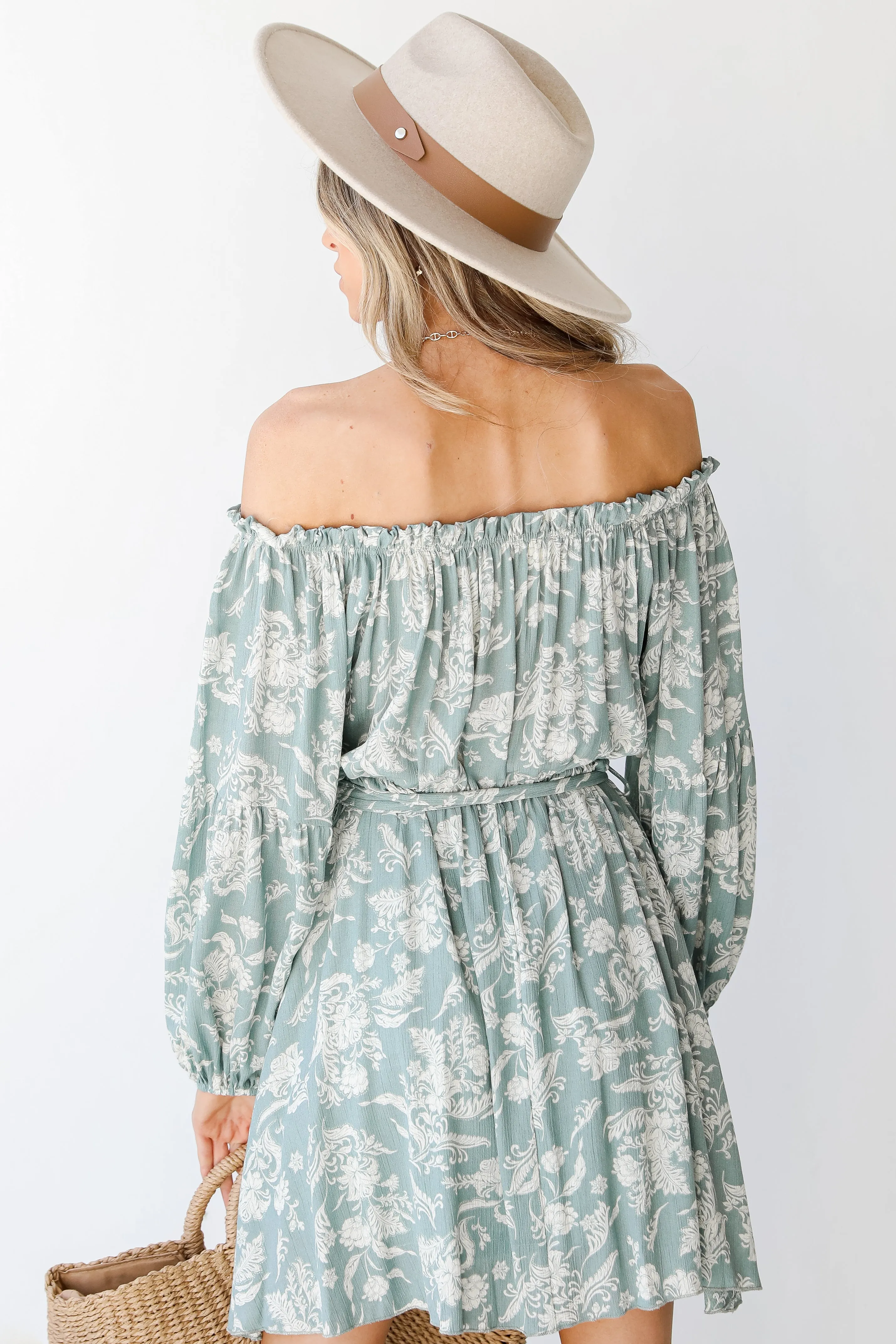 Daytime Dreams Floral Off-The-Shoulder Mini Dress