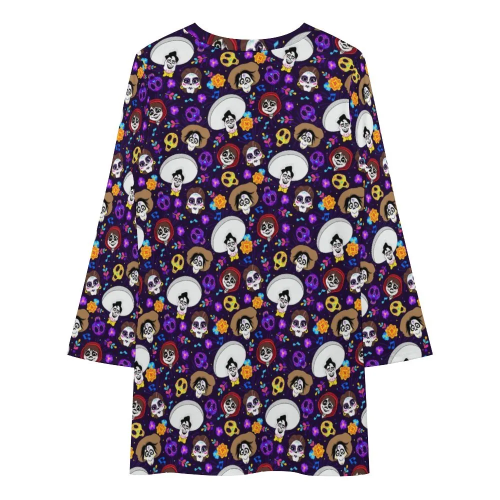 Disney Coco Long Sleeve Patchwork T-shirt Dress