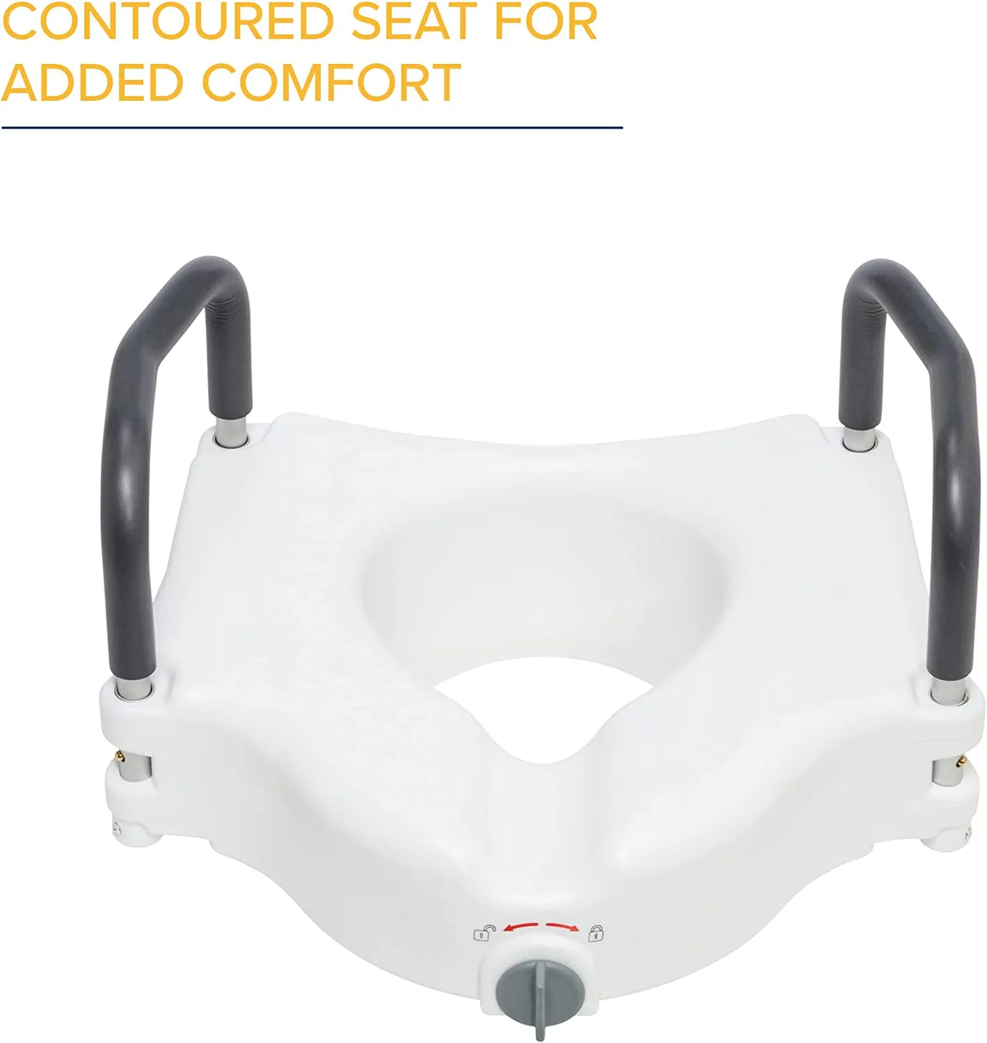 Drive 2-in-1 Raised Toilet Seat with Removable Padded Arms