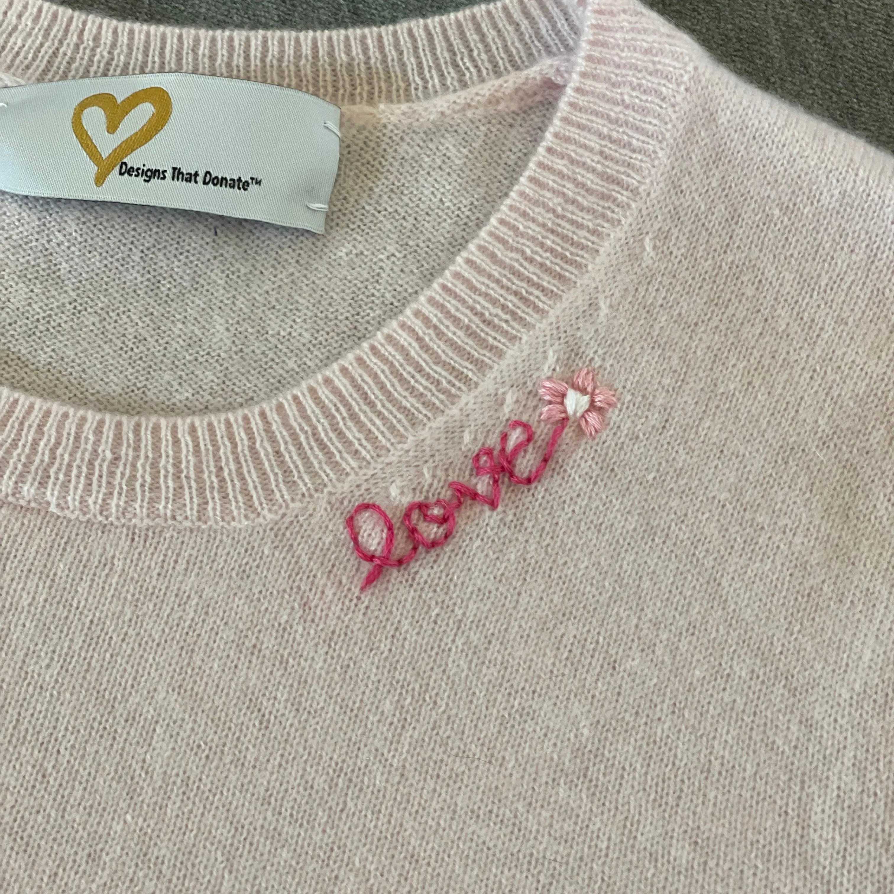 DTD Long Sleeve Cashmere Sweater with Hand Embroidery - Various Styles