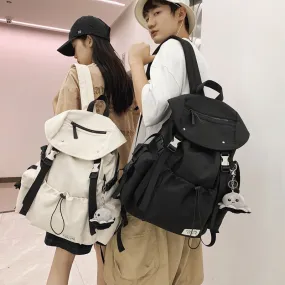 DUNNMALL Schoolbag Female College Student High School Student Junior High School Student Large Capacity Tooling Style New Boys Travel Bag Backpack