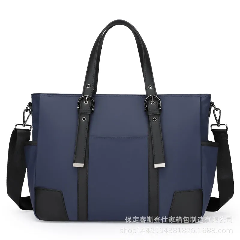 DUNNMALL Water Nylon Document Shoulder Bag Business Handbag Crossbody Travel Retro Computer Casual Men's Bags