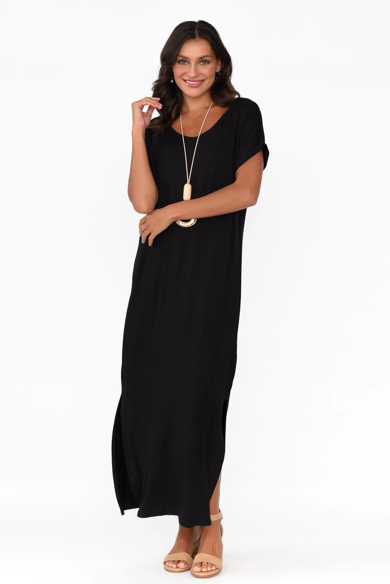 Elsie Black Bamboo Dress