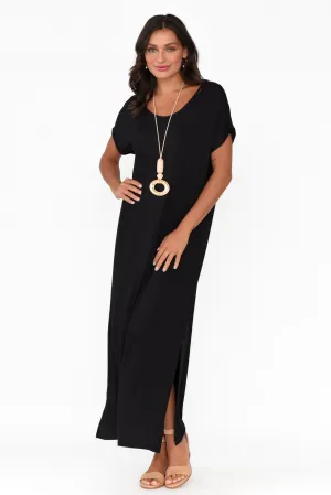 Elsie Black Bamboo Dress