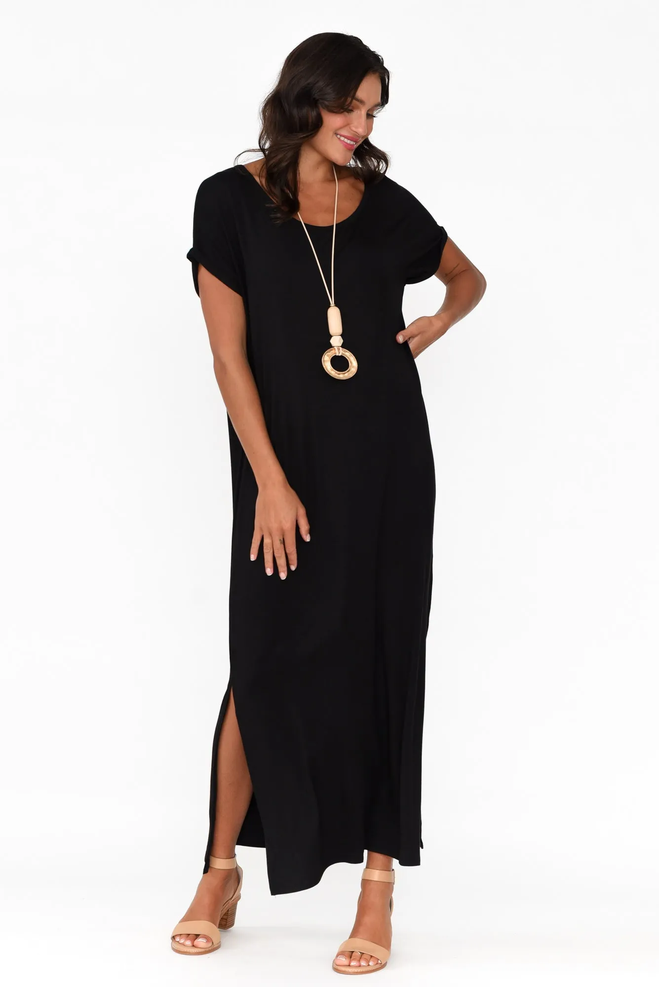 Elsie Black Bamboo Dress