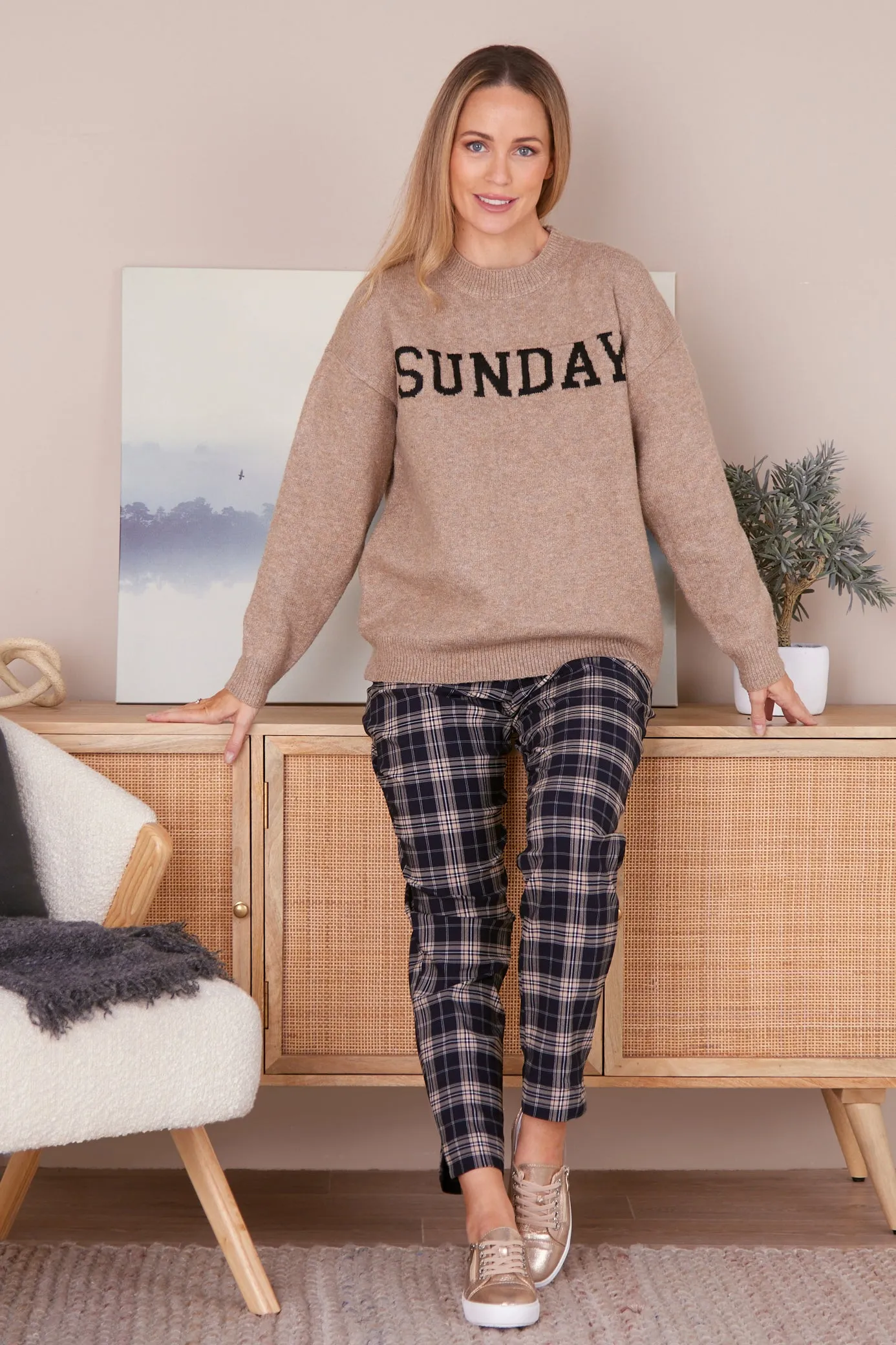 Elsie Wool Blend Jumper - Cinnamon Sunday