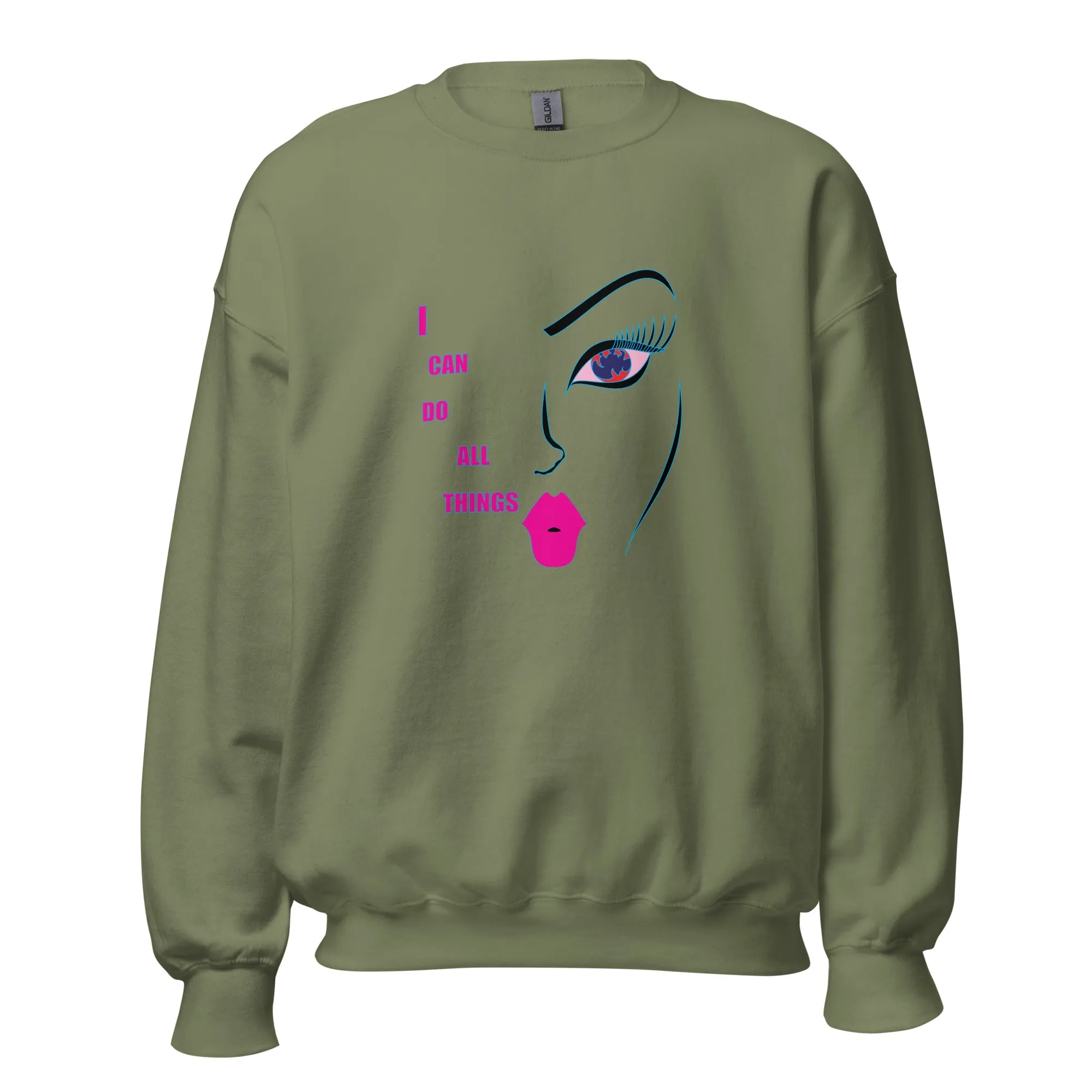 Empower Your Style with I Can Do All Things Graphic Art Sweatshirt | Apparelhue