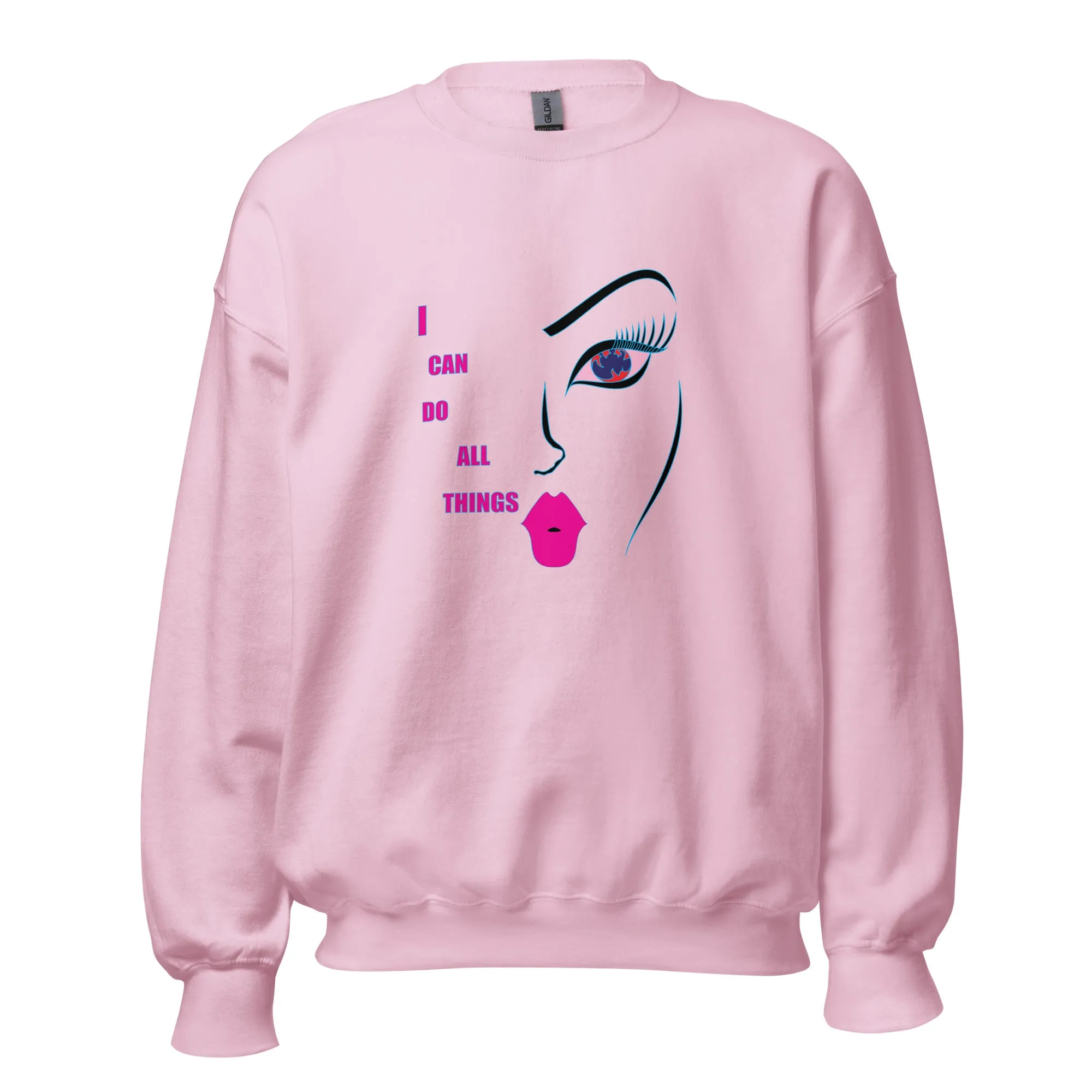 Empower Your Style with I Can Do All Things Graphic Art Sweatshirt | Apparelhue